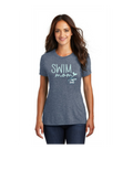 Swim Mom Heart TriBlend Tee - Womens
