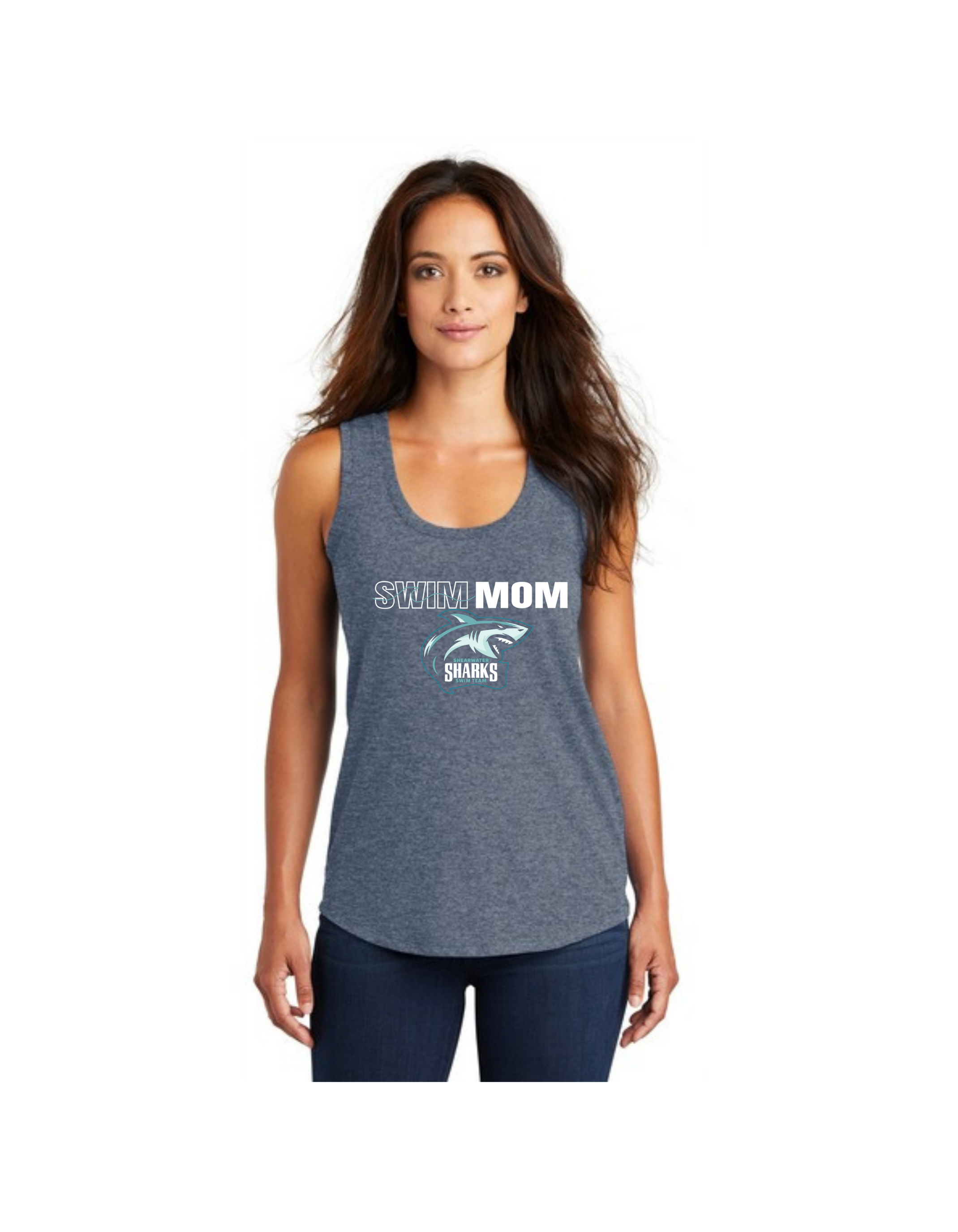 Swim Mom TriBlend Racerback Tank - Womens