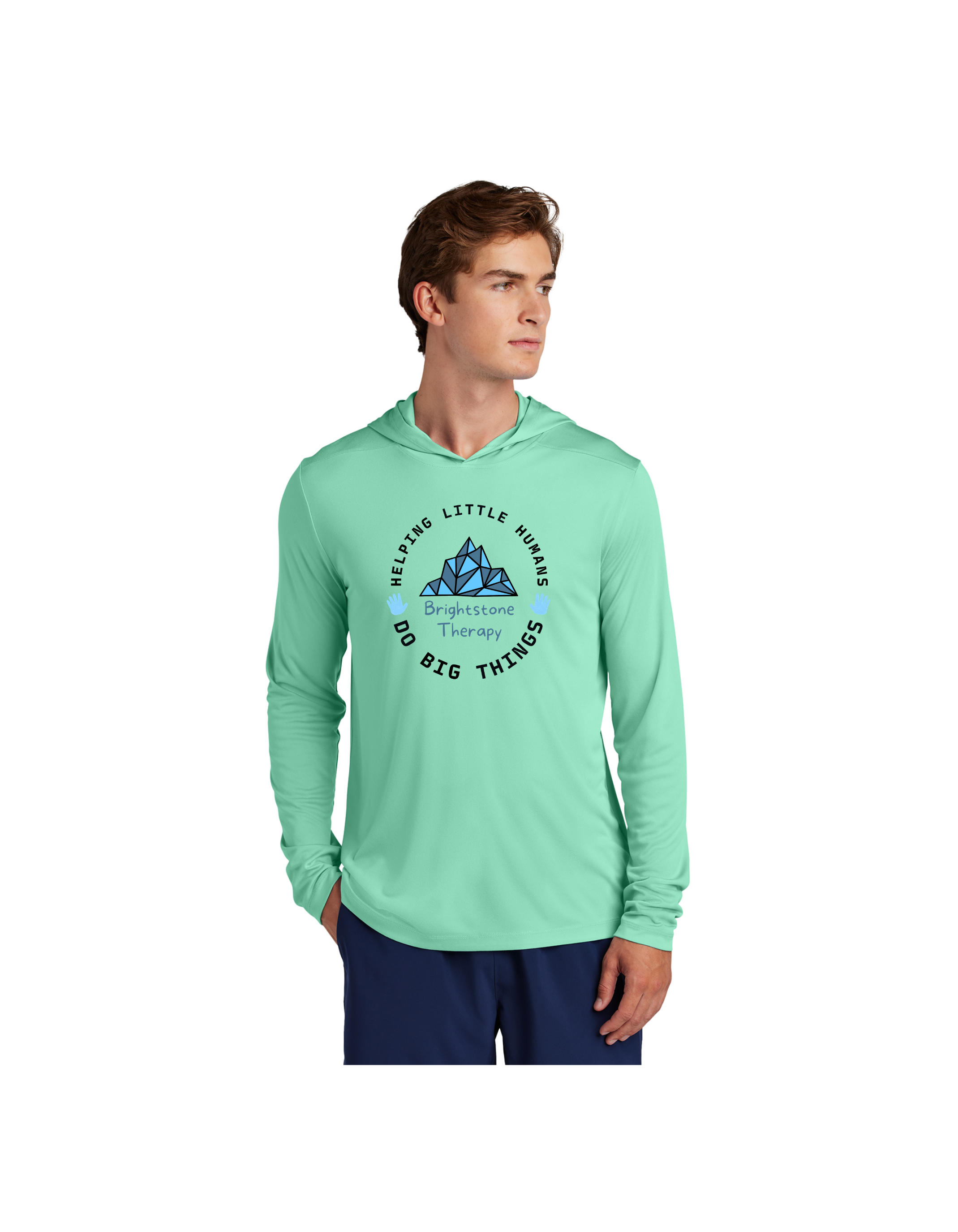 Helping Little Humans Moisture Wick Long Sleeve Hoodie