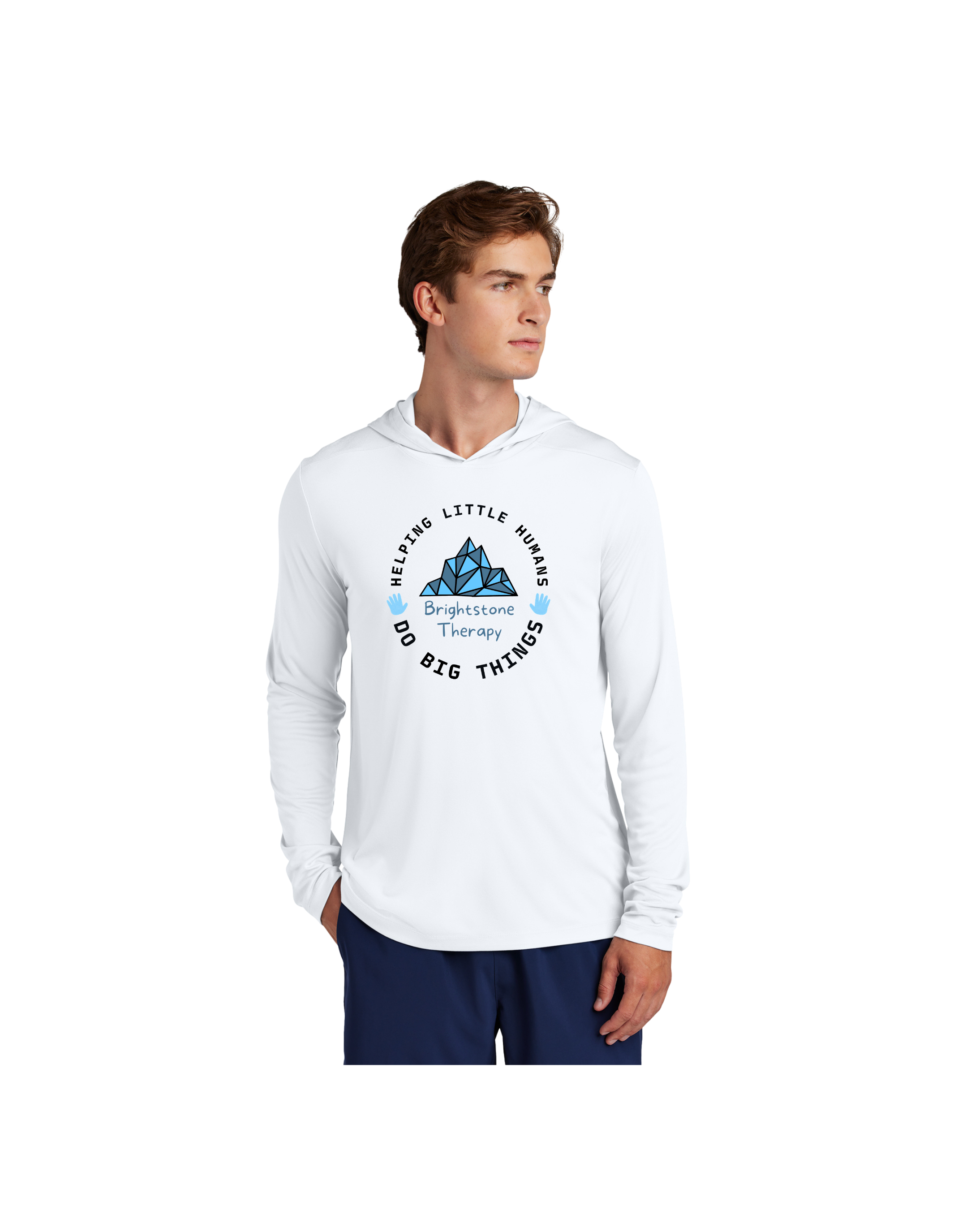 Helping Little Humans Moisture Wick Long Sleeve Hoodie