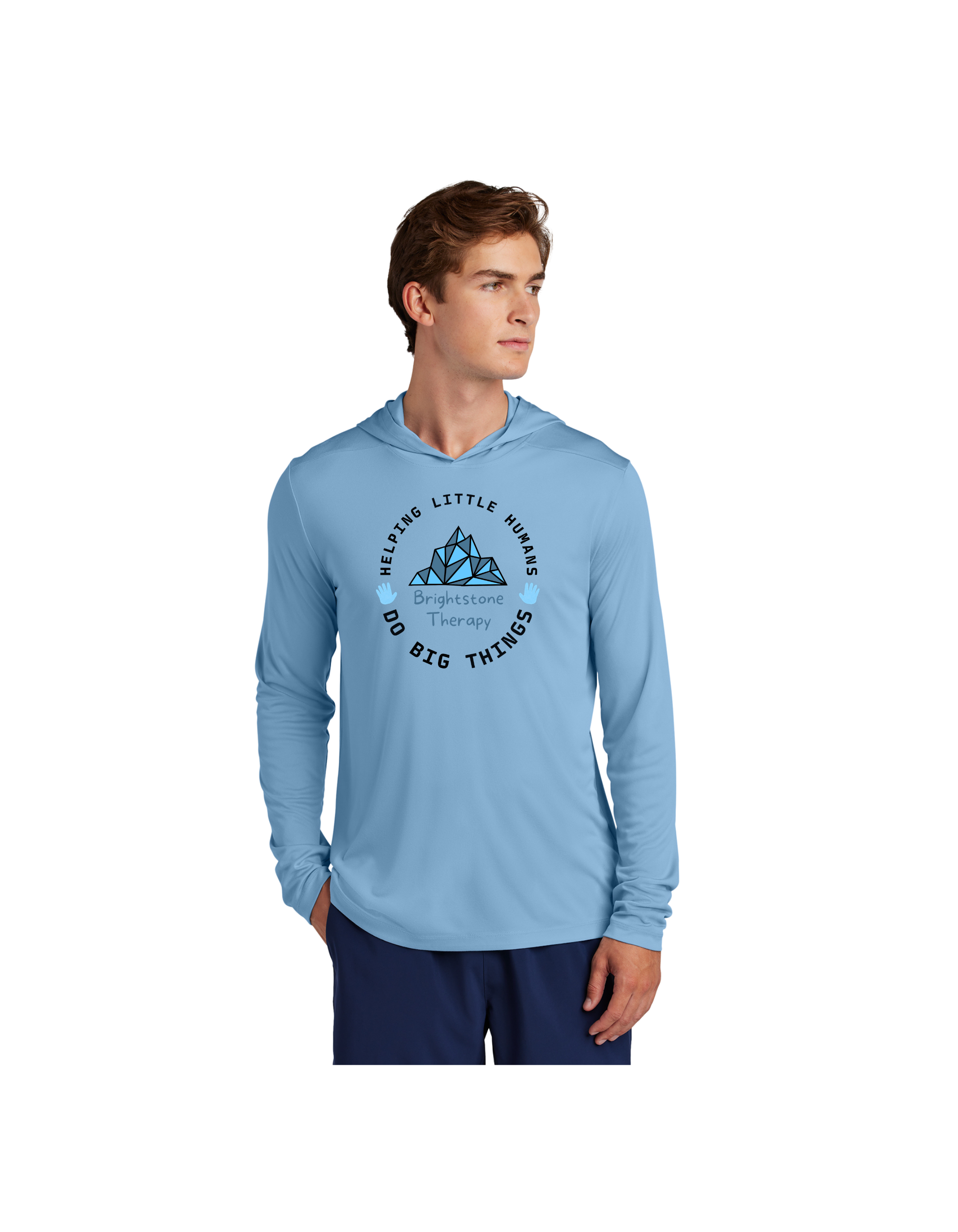 Helping Little Humans Moisture Wick Long Sleeve Hoodie