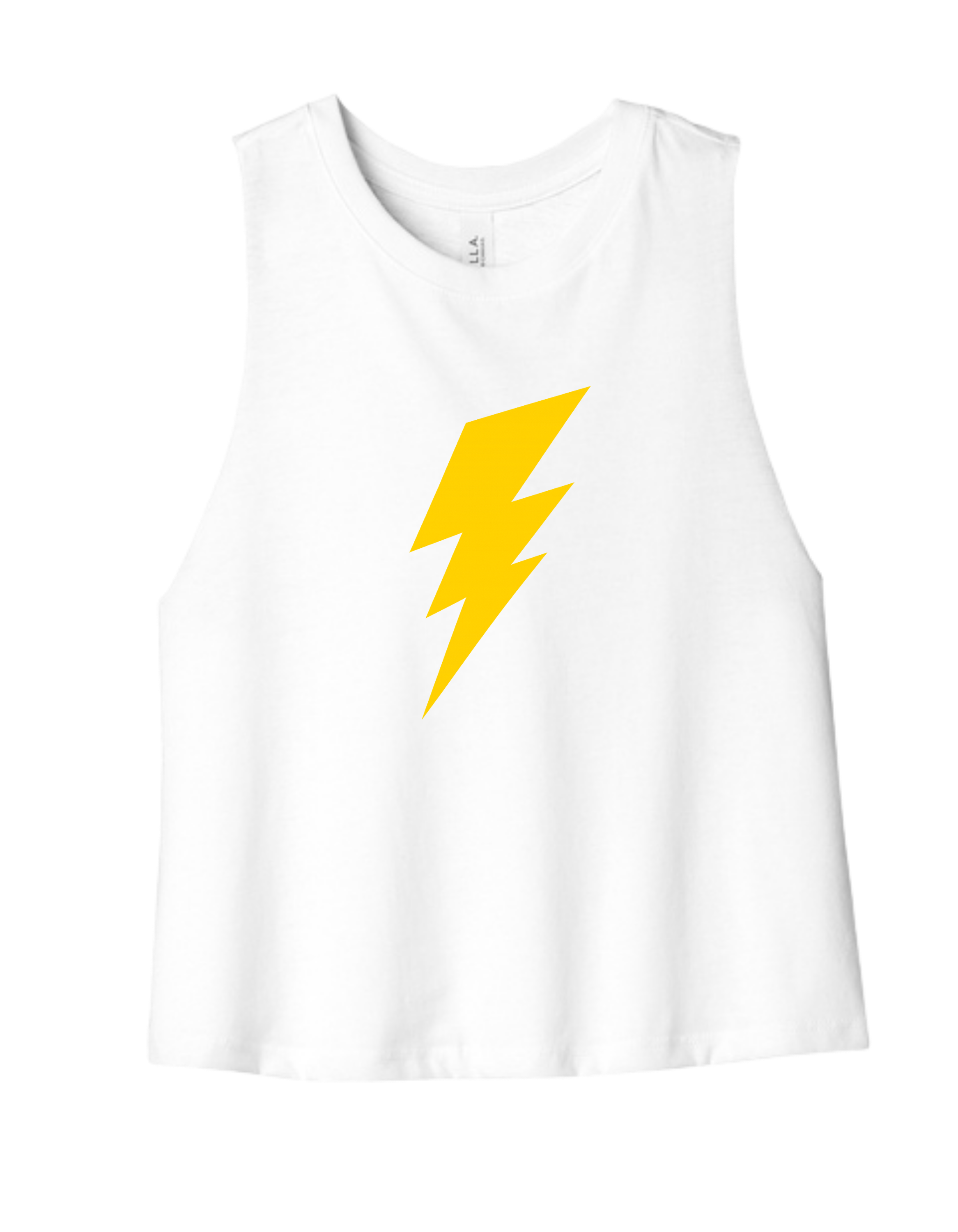Power Up ⚡ Lightning Bolt Cropped Racerback Tank