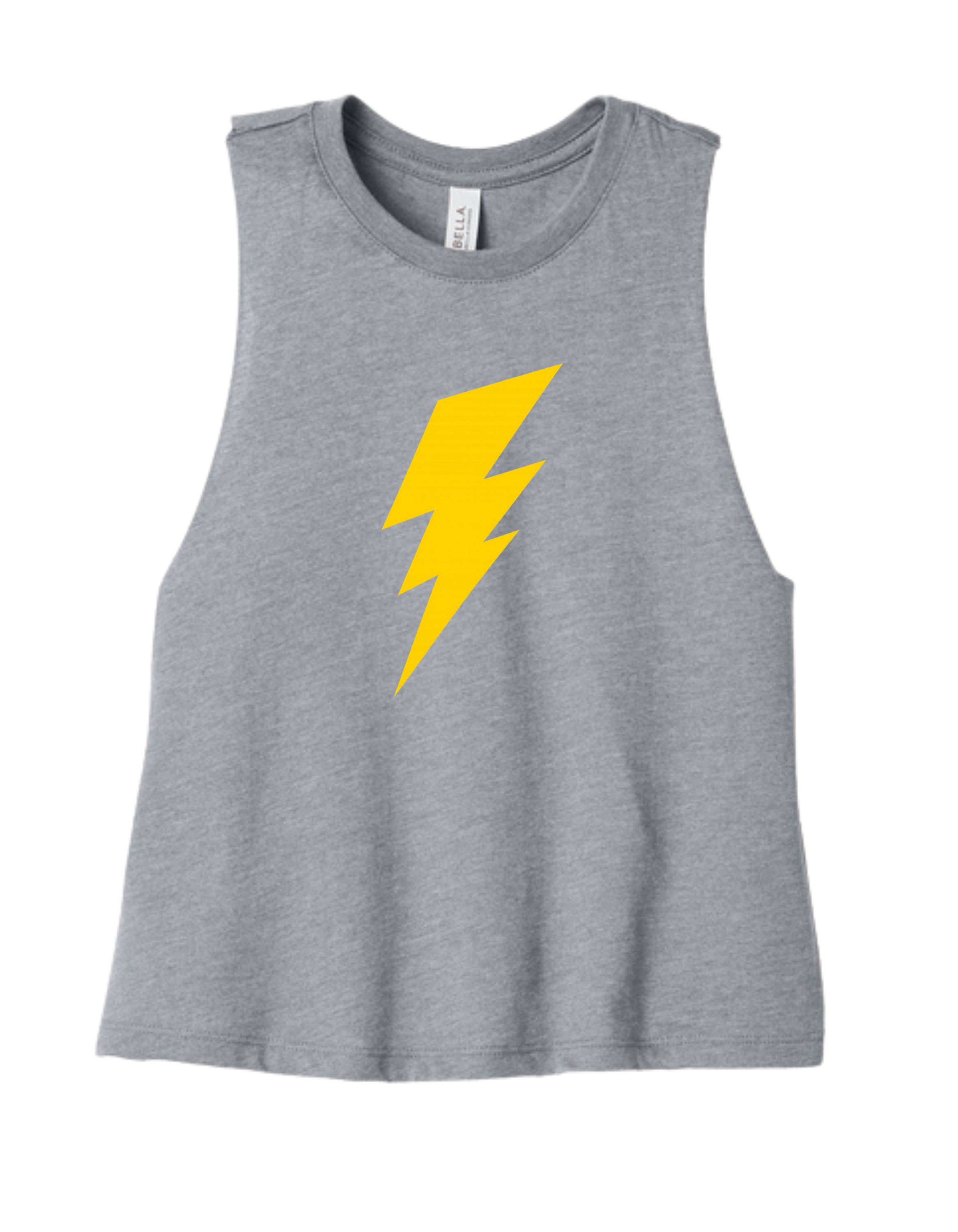 Power Up ⚡ Lightning Bolt Cropped Racerback Tank