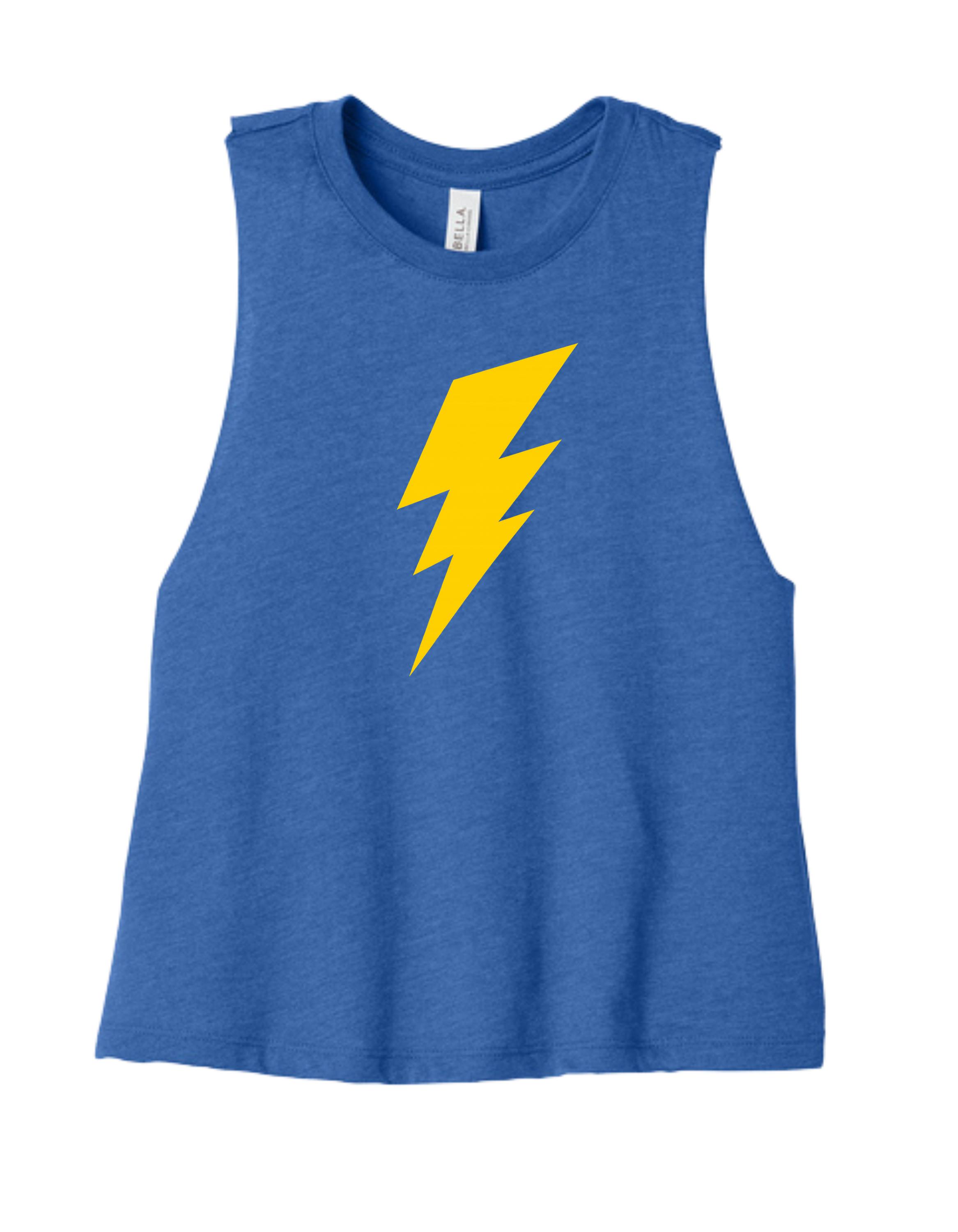 Power Up ⚡ Lightning Bolt Cropped Racerback Tank