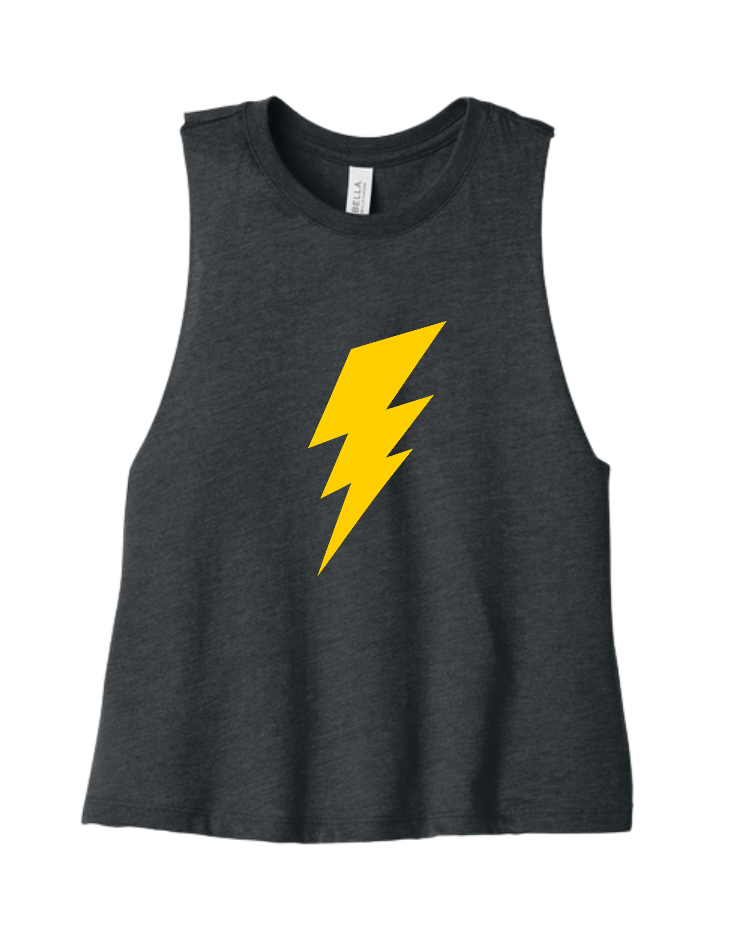 Power Up ⚡ Lightning Bolt Cropped Racerback Tank