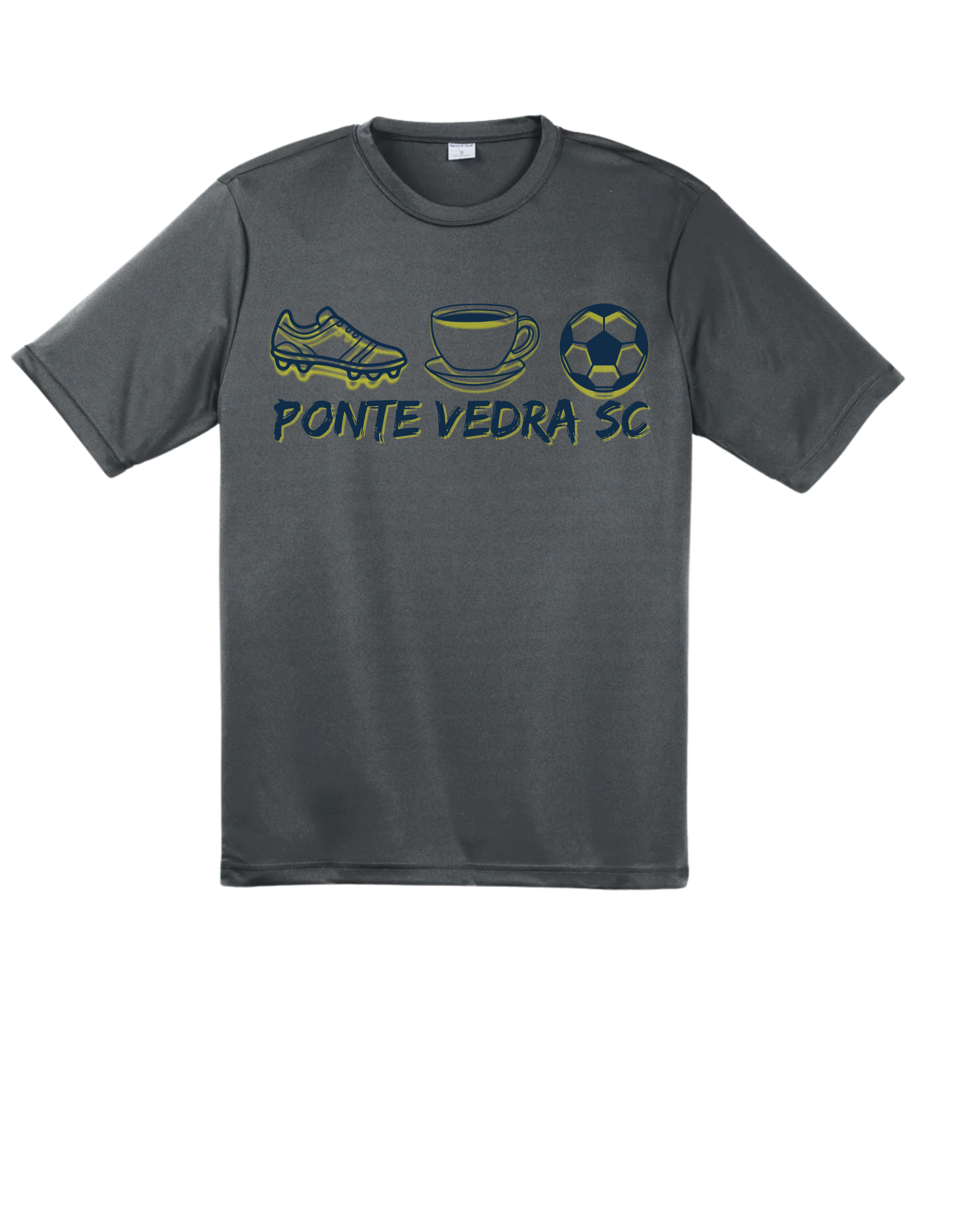 SportTek Moisture Wick Unixex Tee - Iron Grey