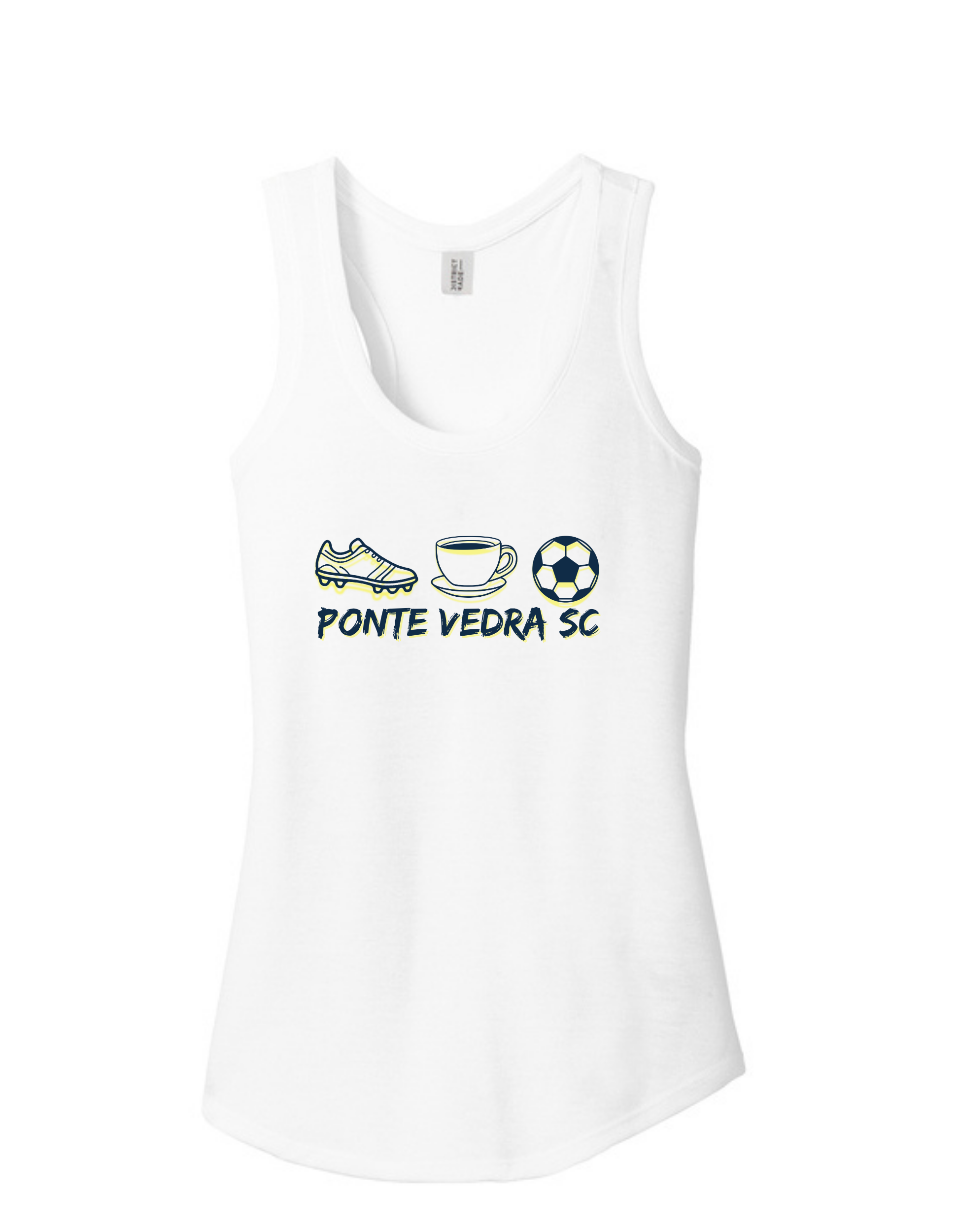District TriBlend Racerback Tank - White