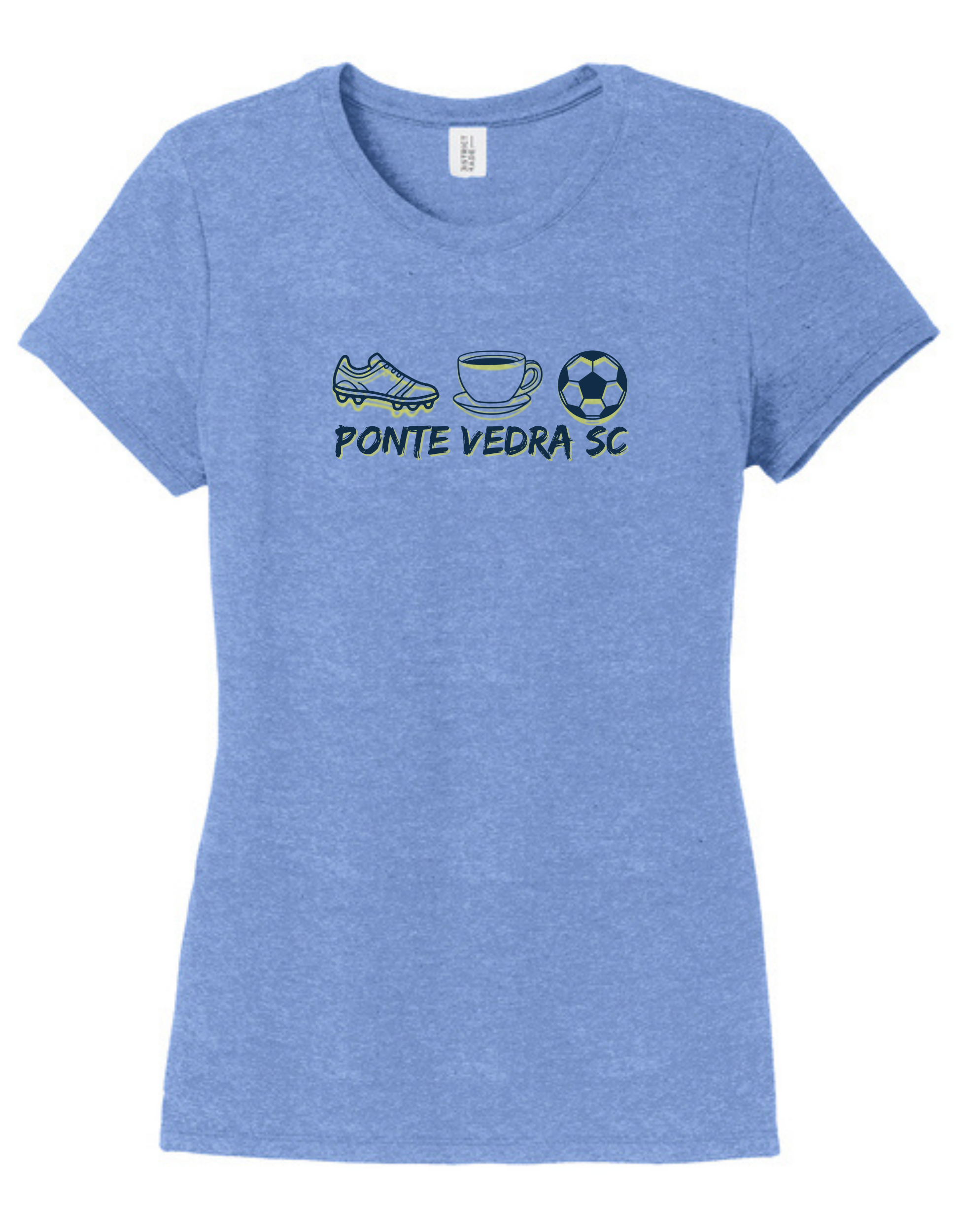 District TriBlend Womens Tee - Maritime Frost