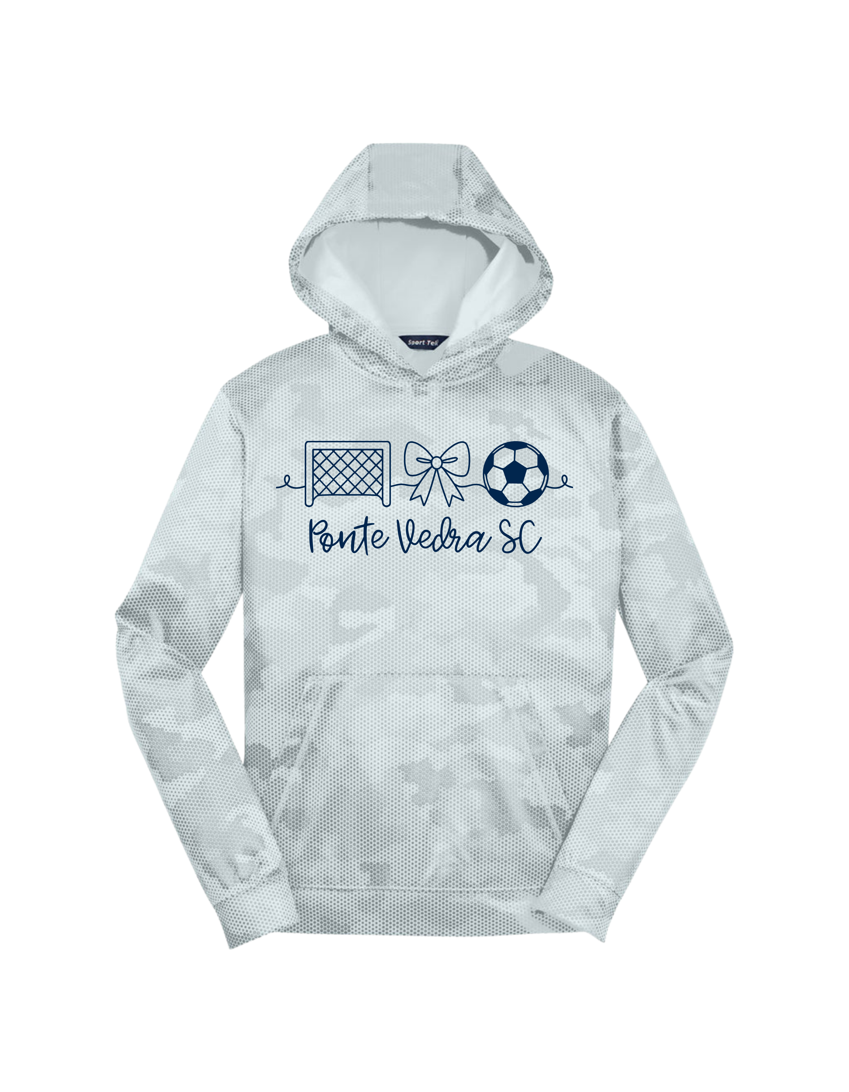 SportTek CamoHex Unisex Hoodie - White