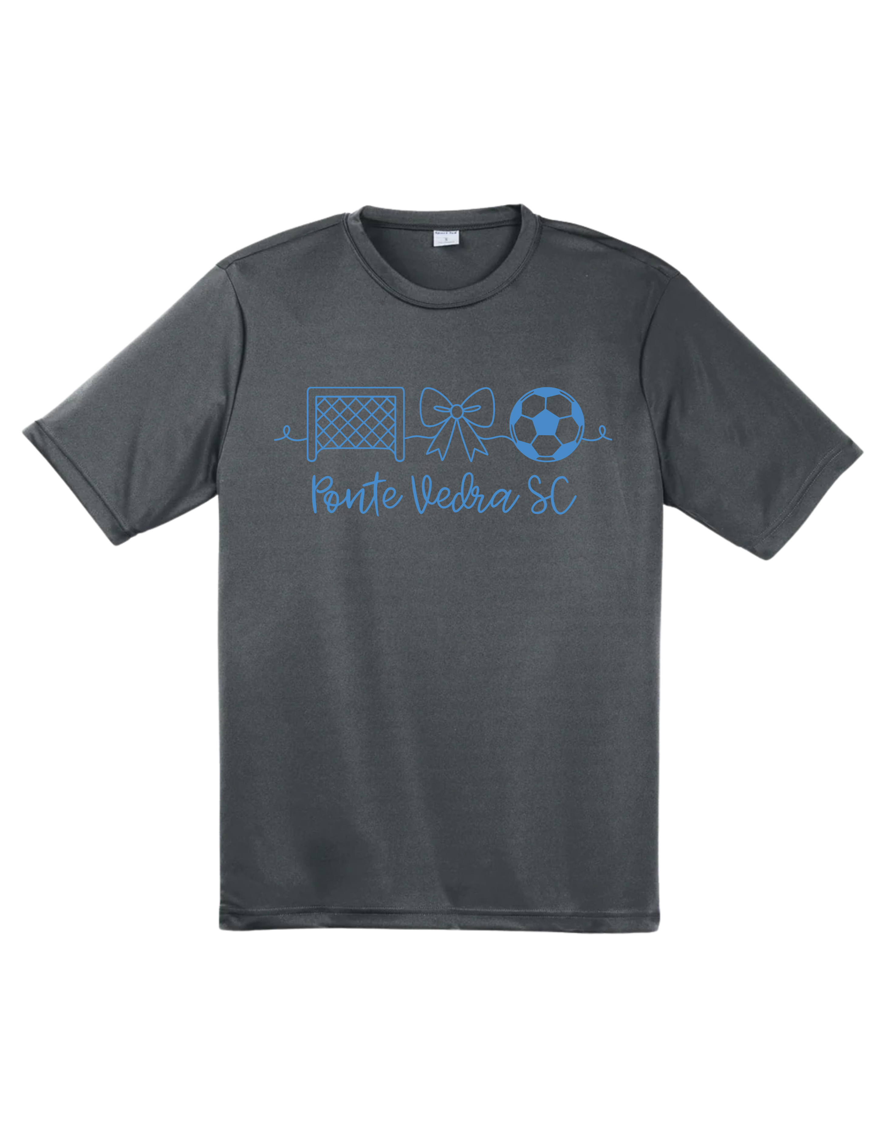 SportTek Moisture Wick Unixex Tee - Iron Grey