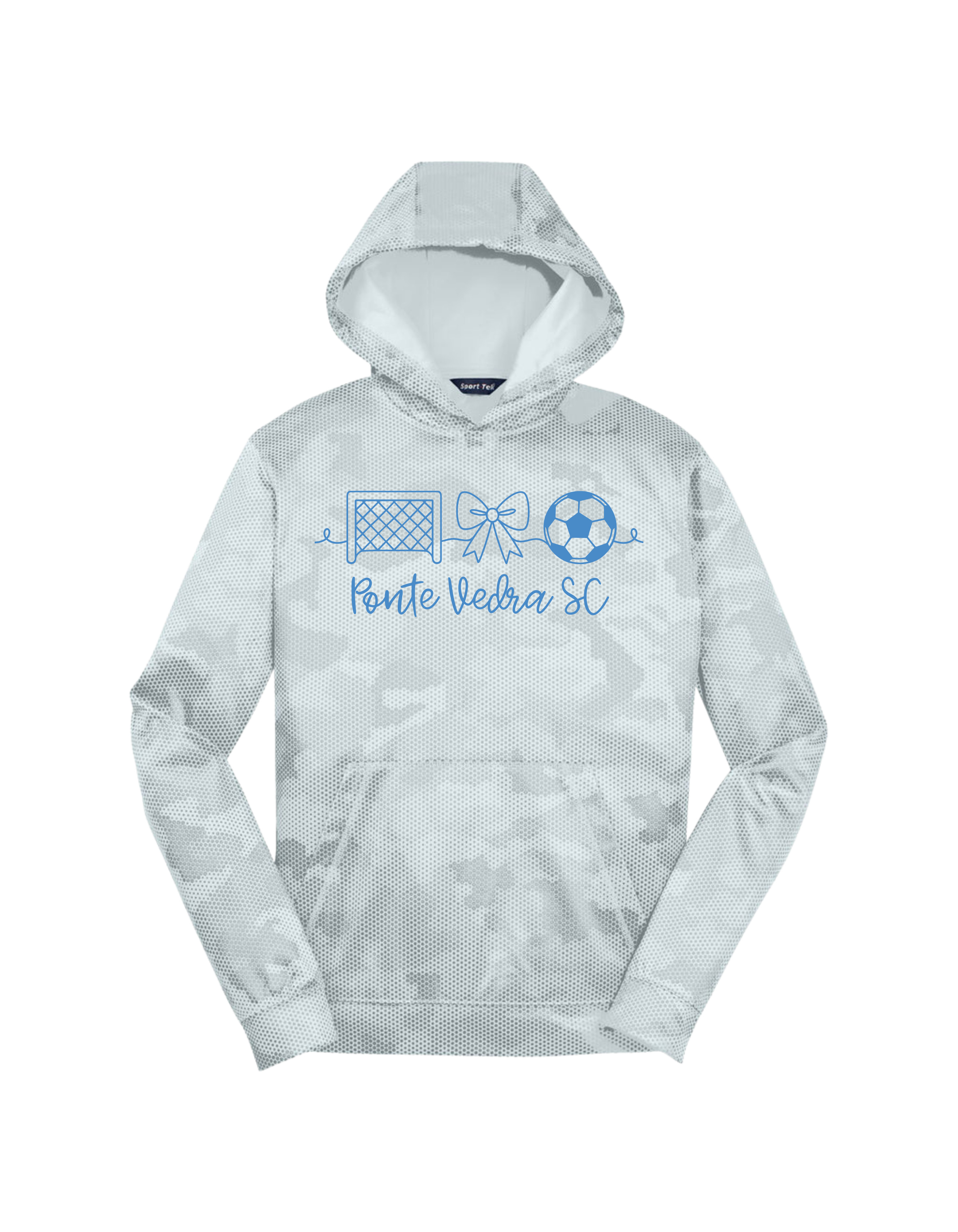 SportTek CamoHex Unisex Hoodie - White