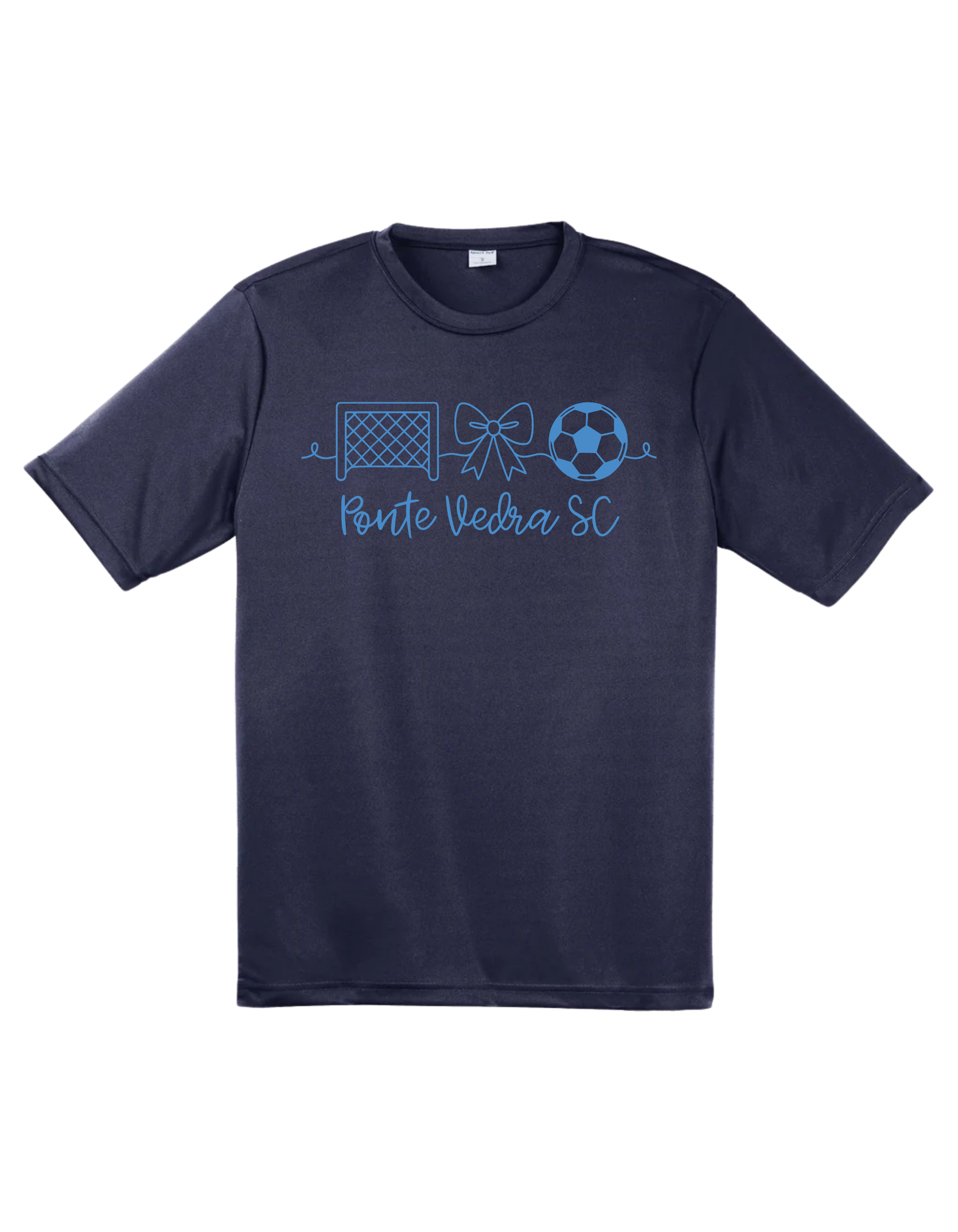 SportTek Moisture Wick Unixex Tee - Navy