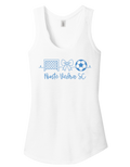 District TriBlend Racerback Tank - White