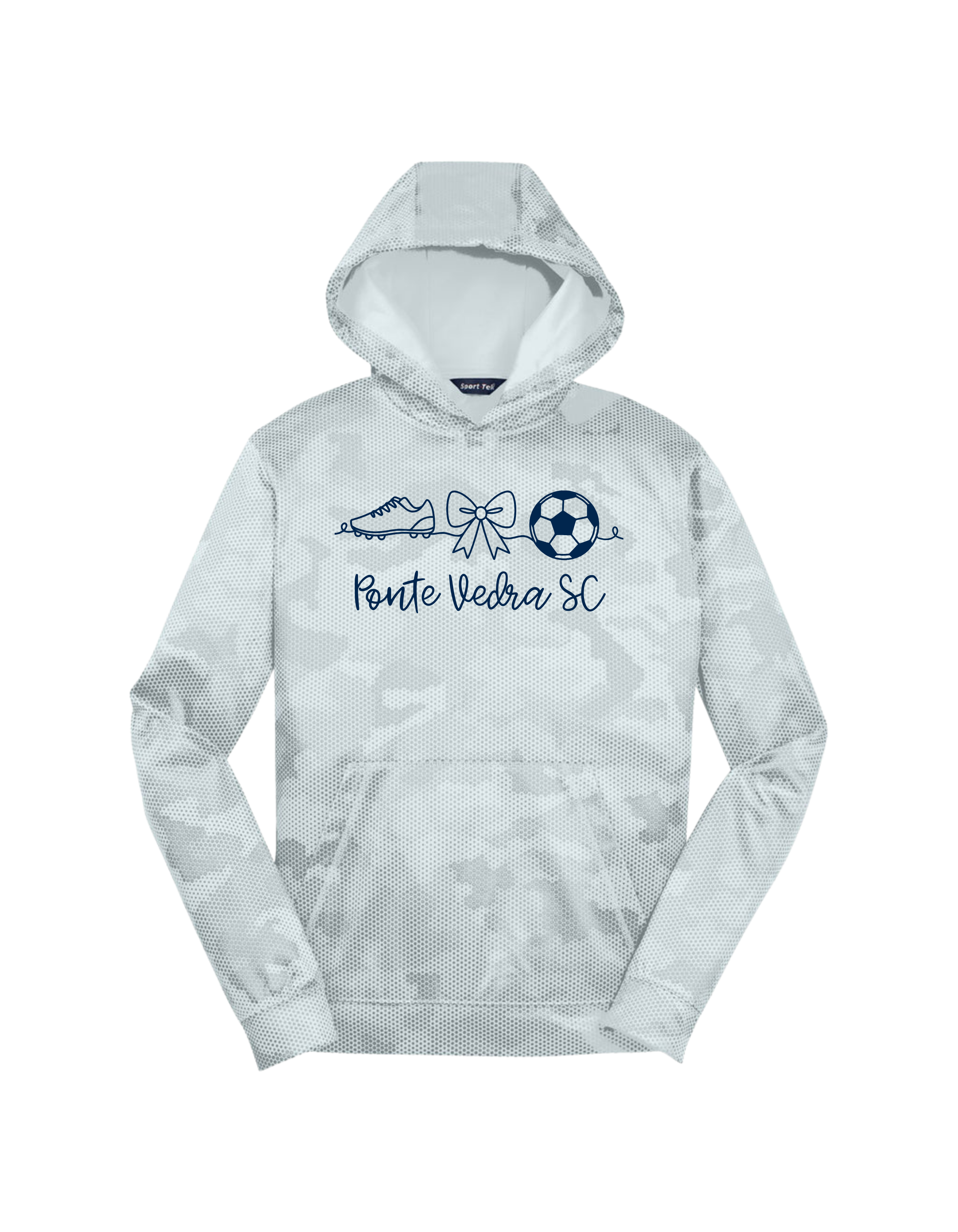 SportTek CamoHex Unisex Hoodie - White