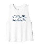 Bella Cropped Racerback Tank - White