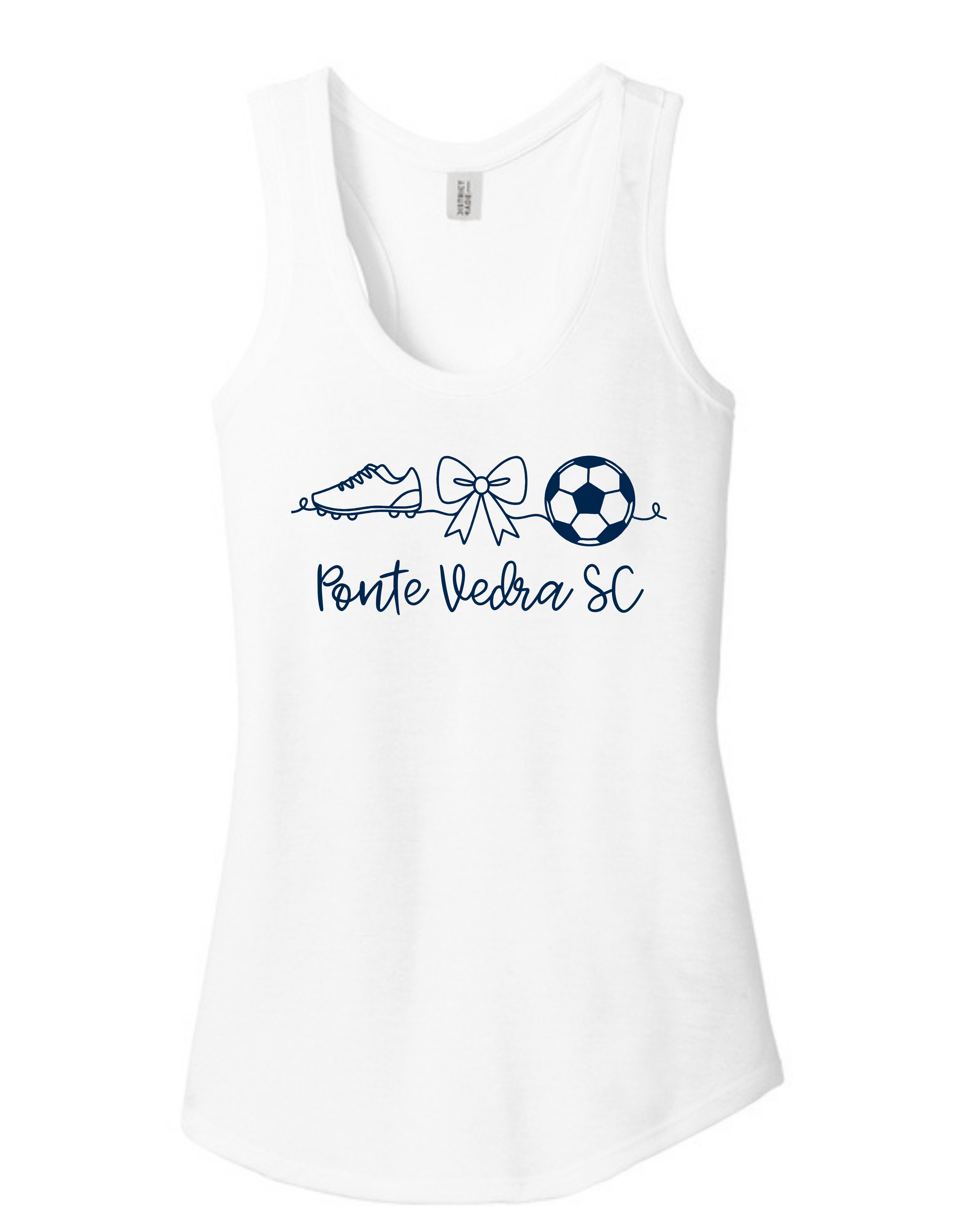 District TriBlend Racerback Tank - White