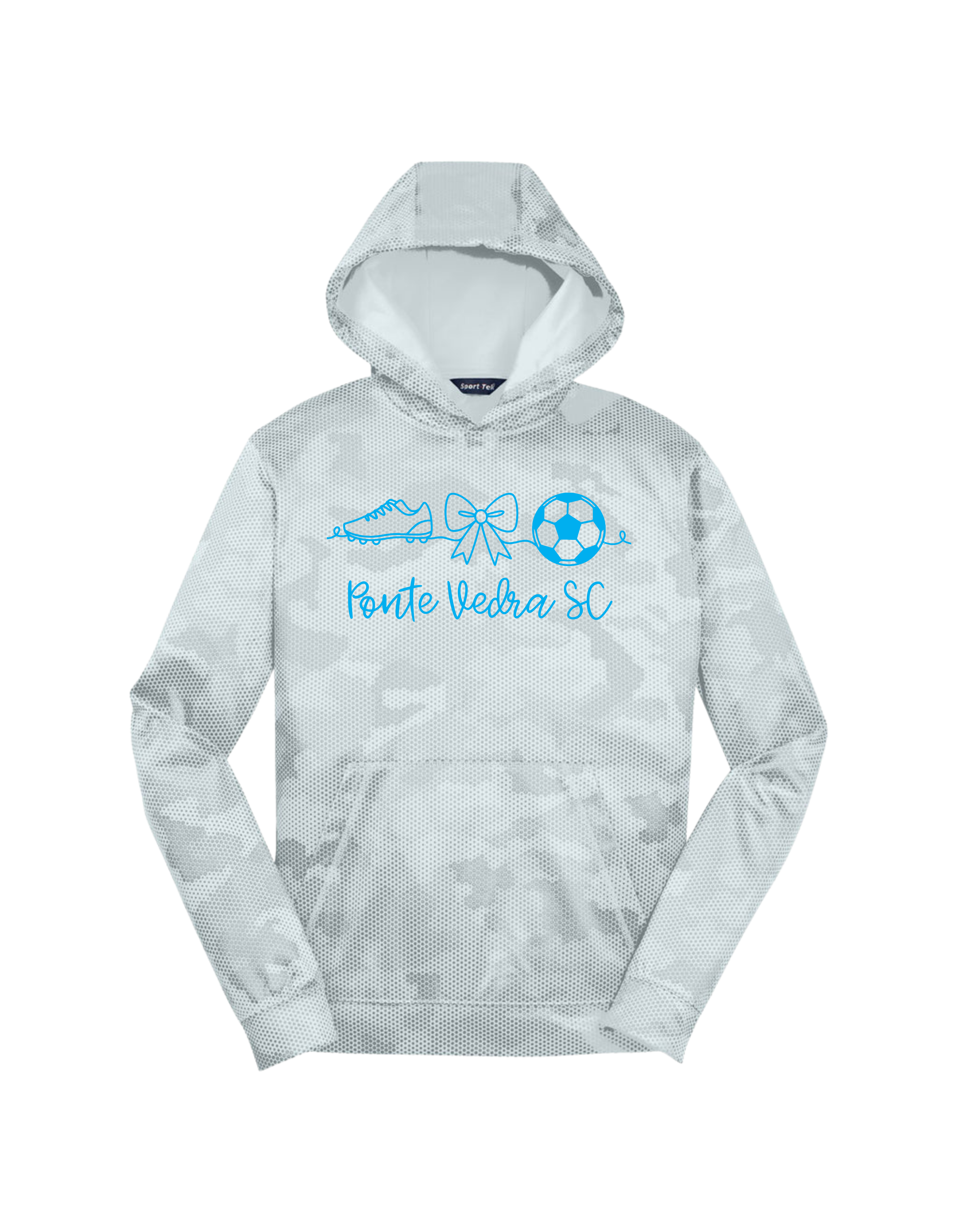 SportTek CamoHex Unisex Hoodie - White