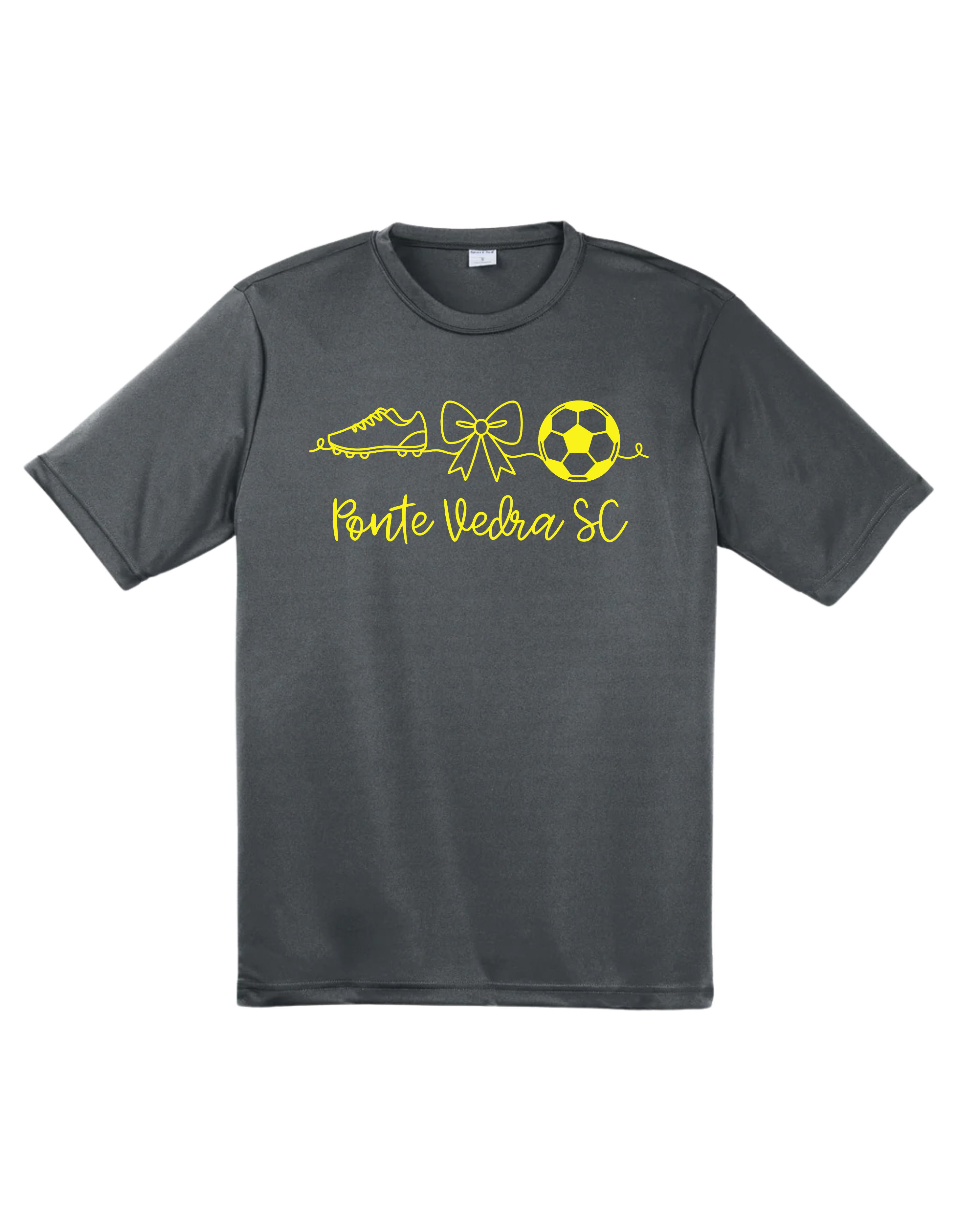 SportTek Moisture Wick Unixex Tee - Iron Grey