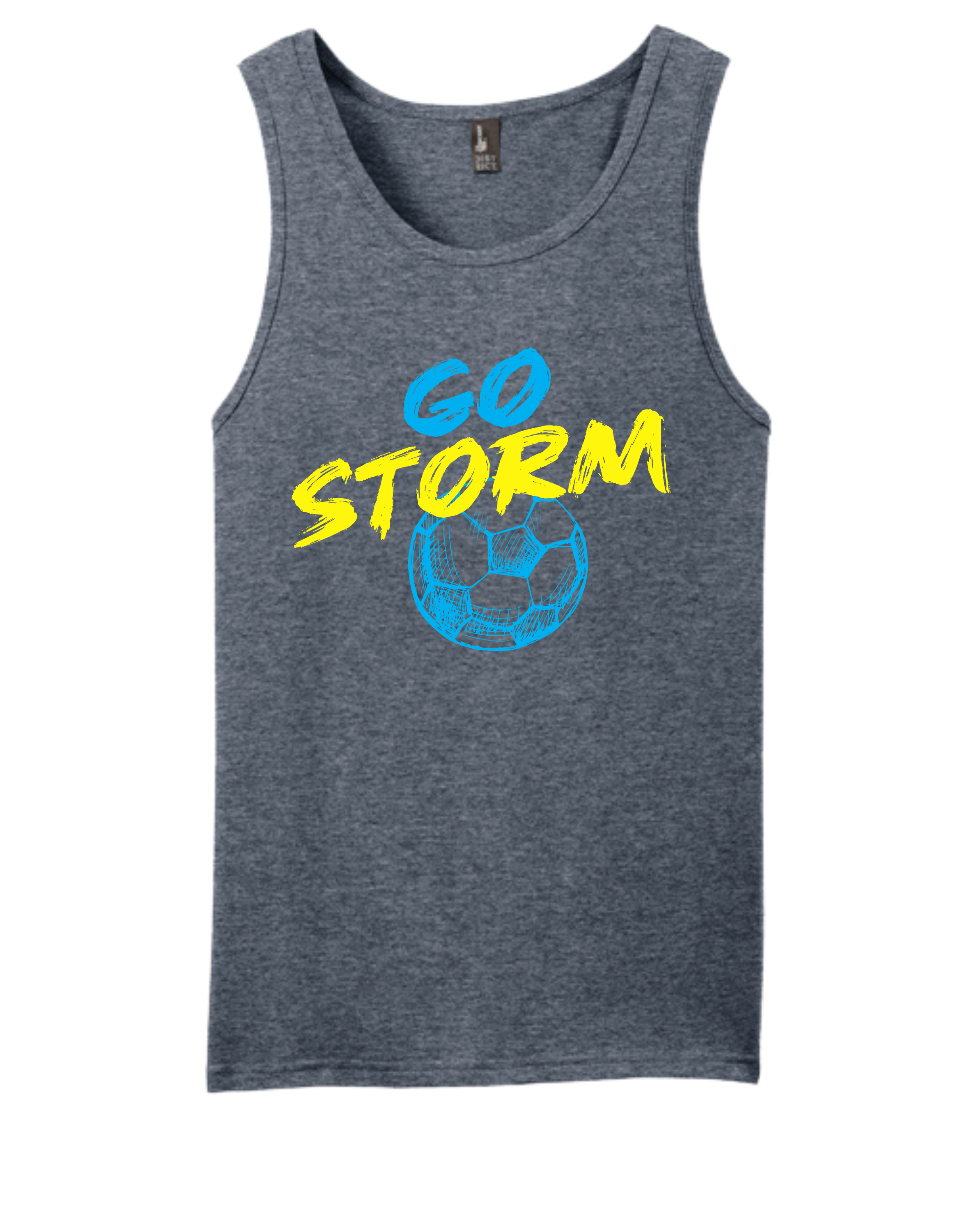 District Mens Tank - Heathered Navy