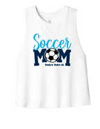 Bella Cropped Racerback Tank - White