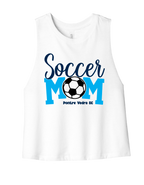 Bella Cropped Racerback Tank - White