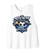 Bella Cropped Racerback Tank - White