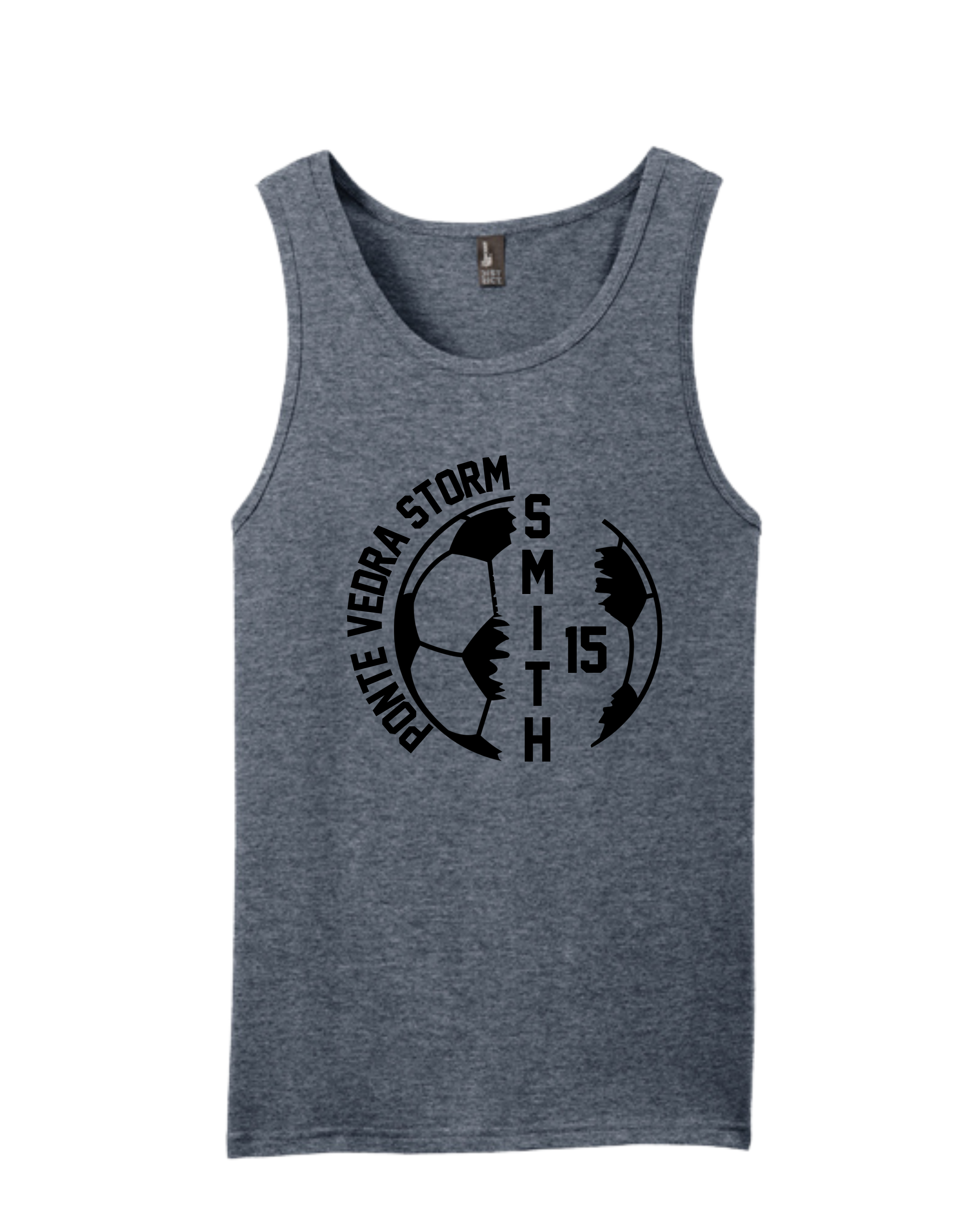 District Mens Tank - Heathered Navy