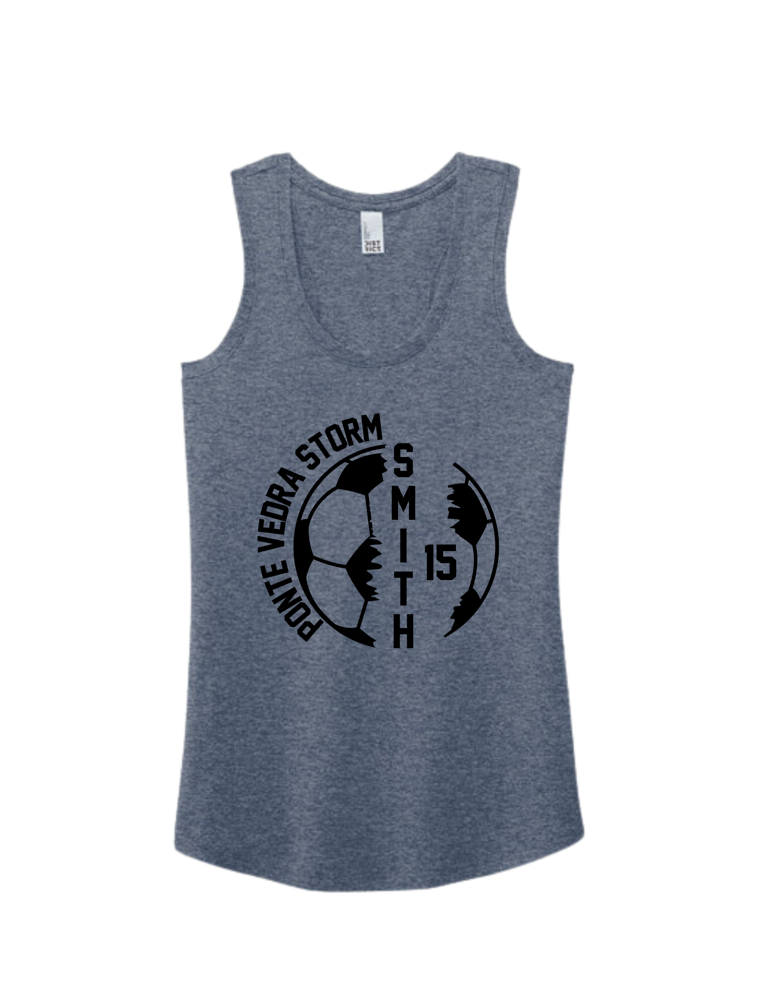 District TriBlend Racerback Tank - Navy Frost