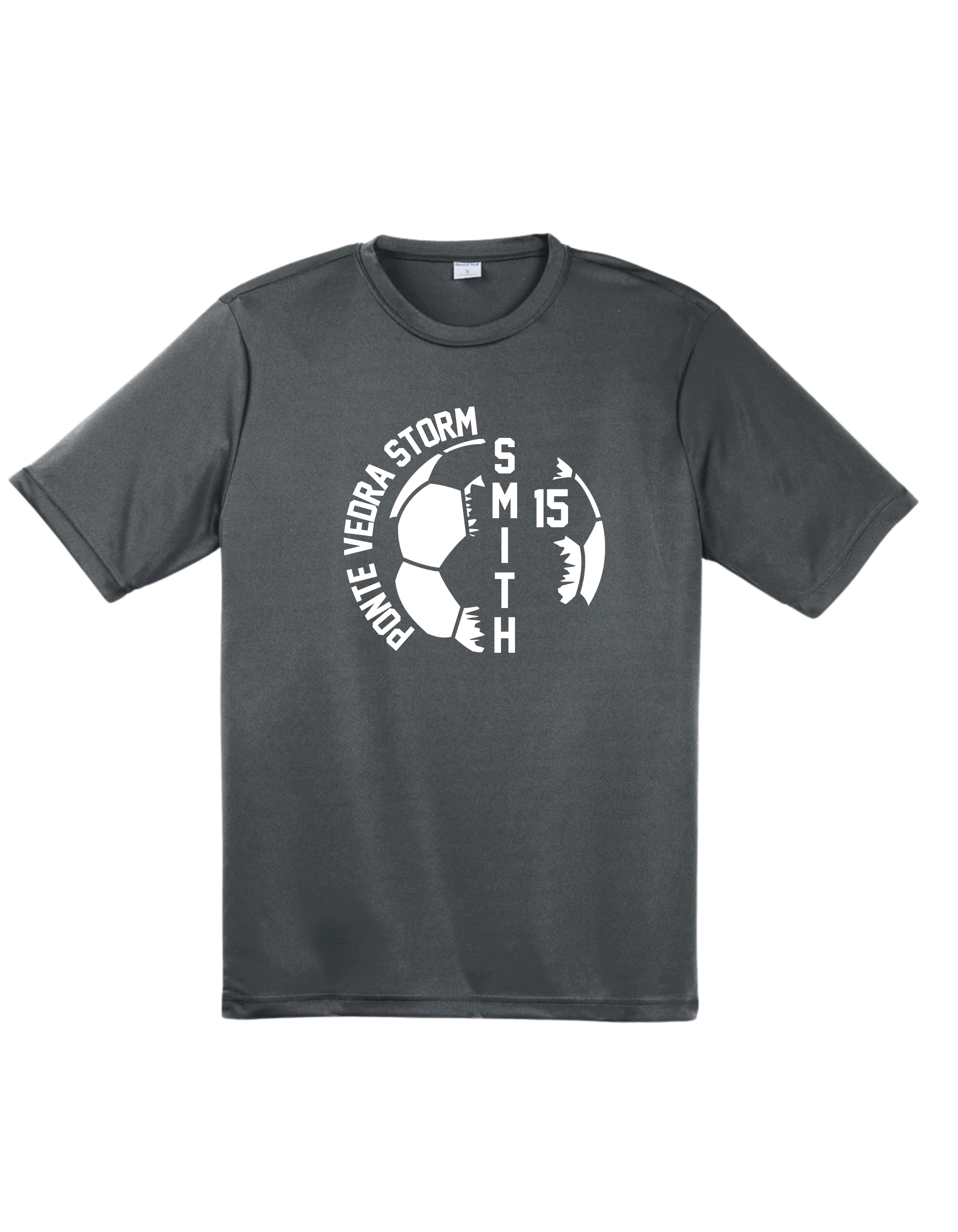 SportTek Moisture Wick Unixex Tee - Iron Grey