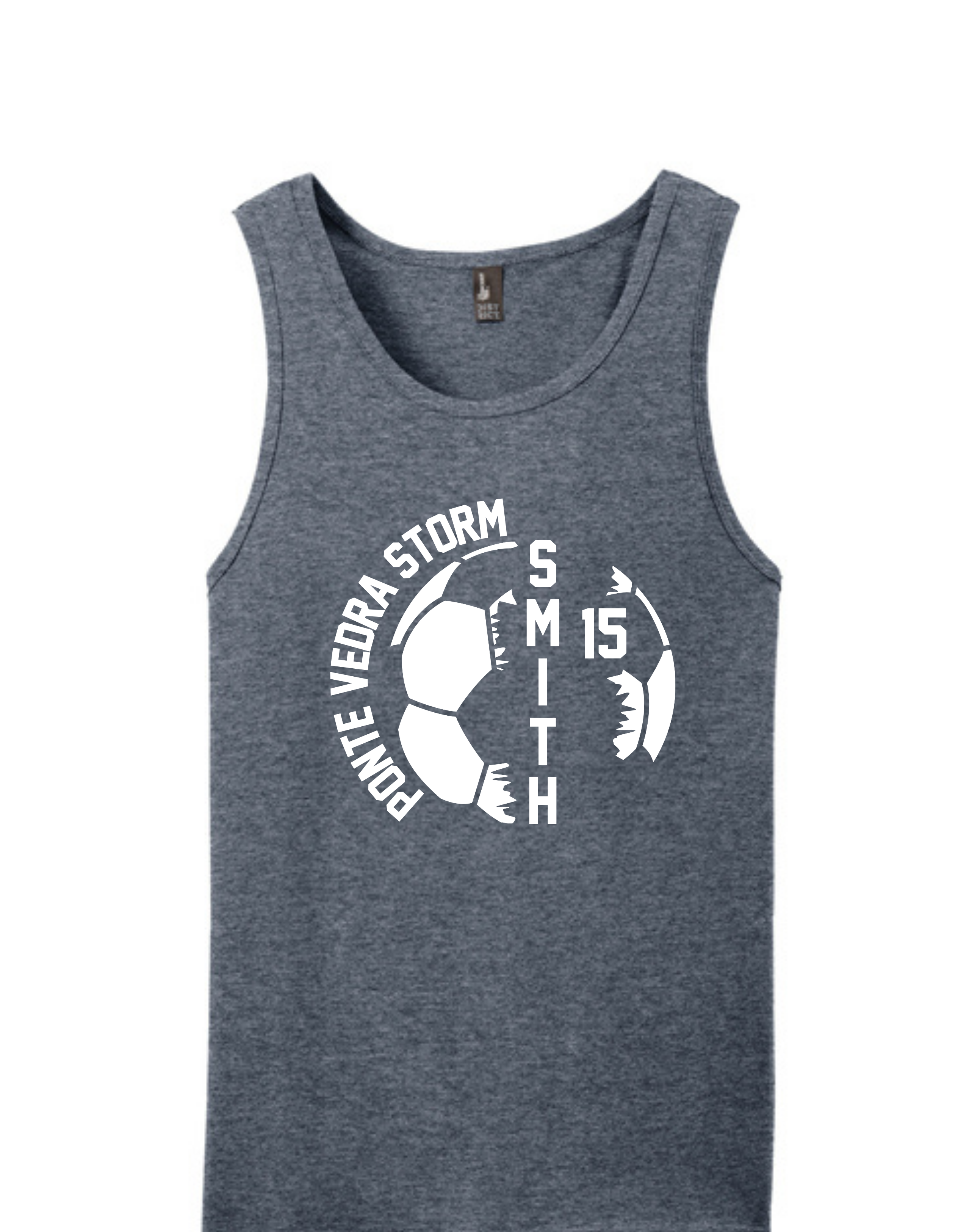 District Mens Tank - Heathered Navy