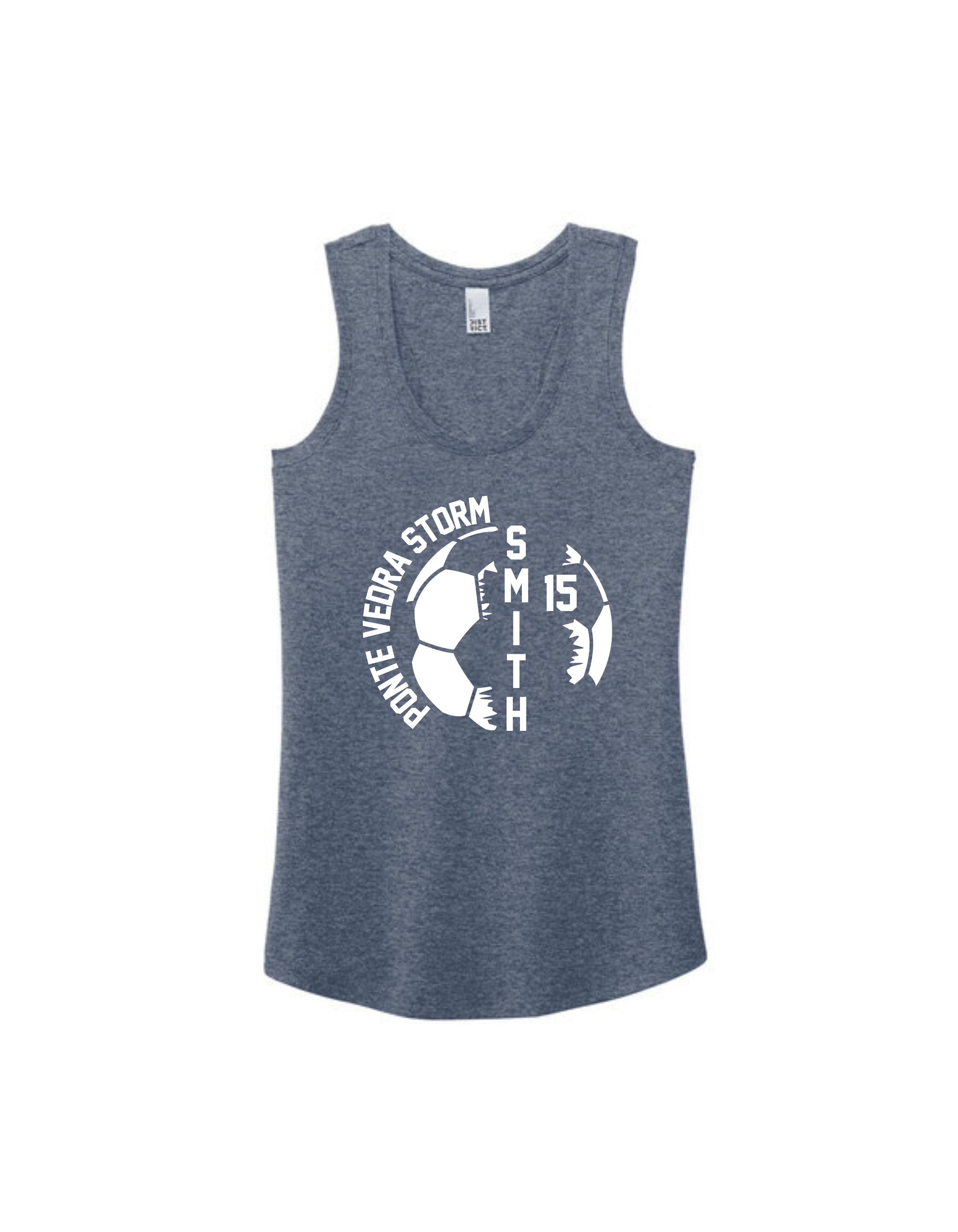 District TriBlend Racerback Tank - Navy Frost