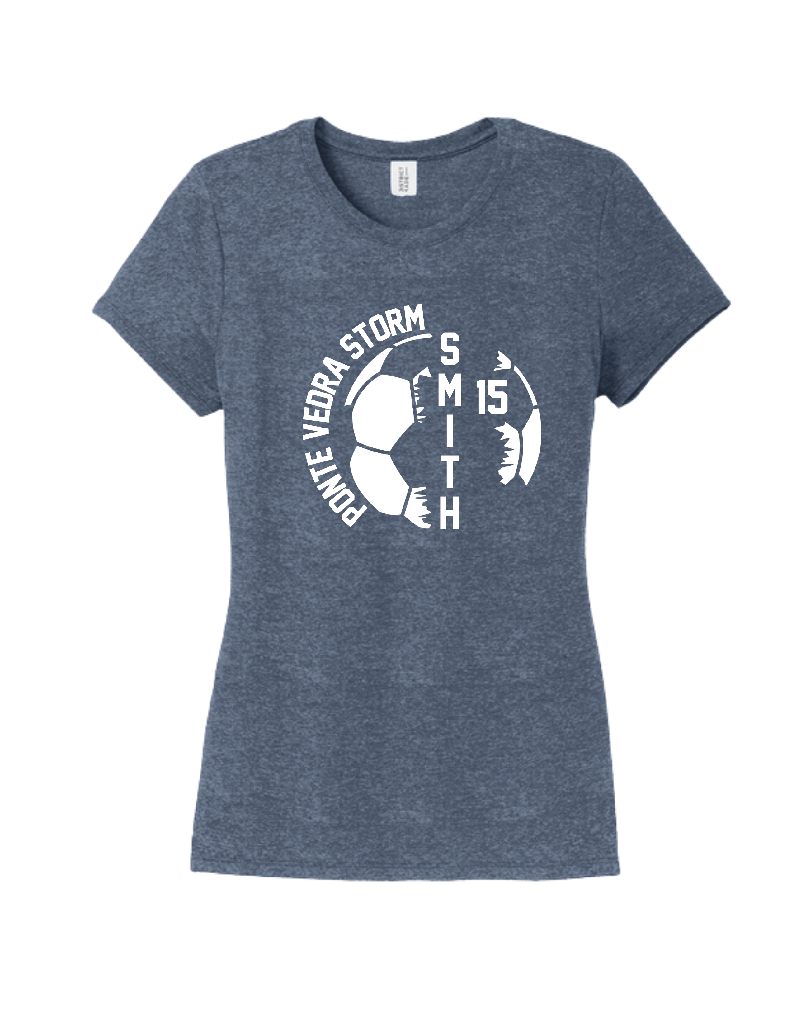 District TriBlend Womens Tee - Navy Frost