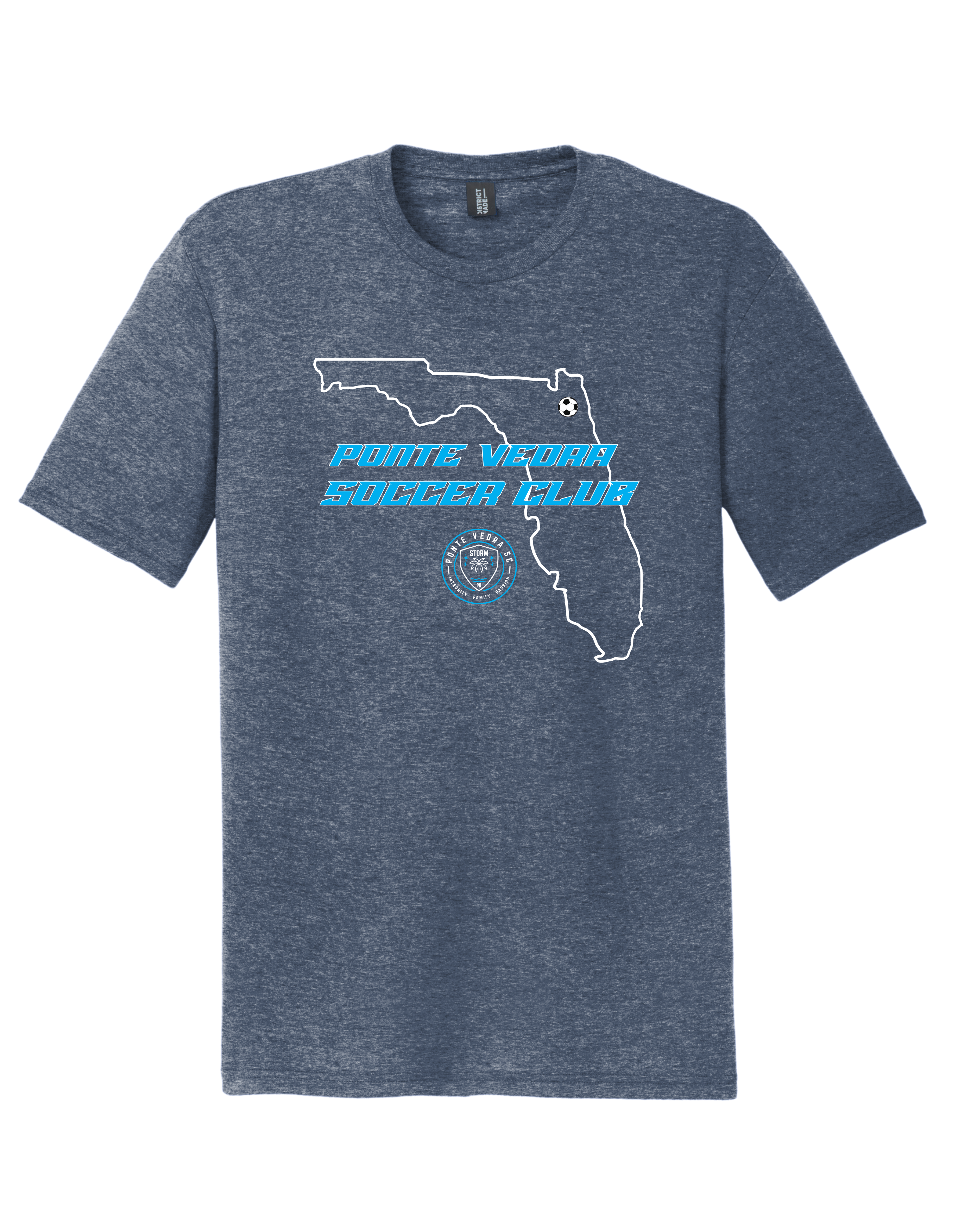 District TriBlend Unisex Tee - Navy Frost