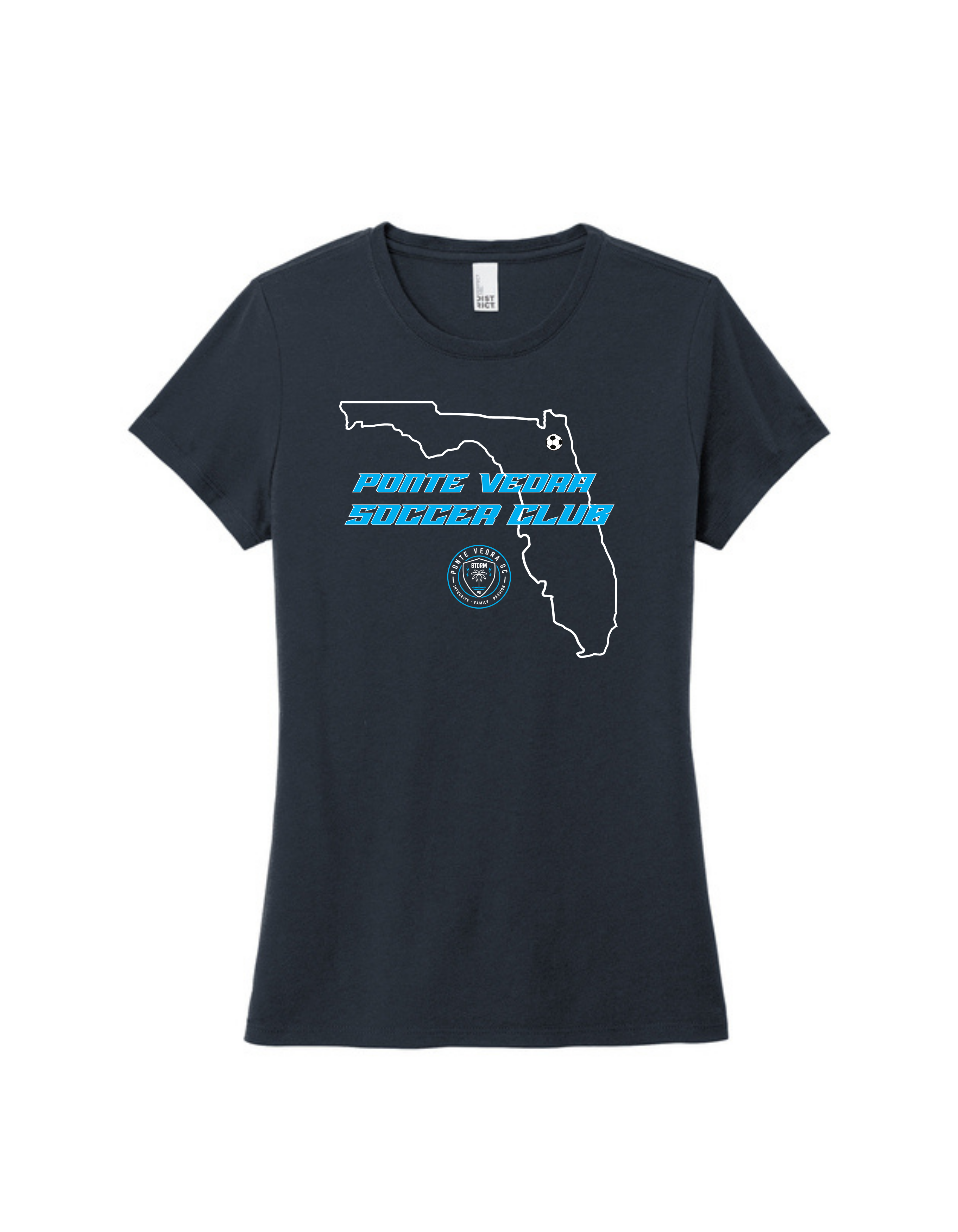 District TriBlend Womens Tee - New Navy