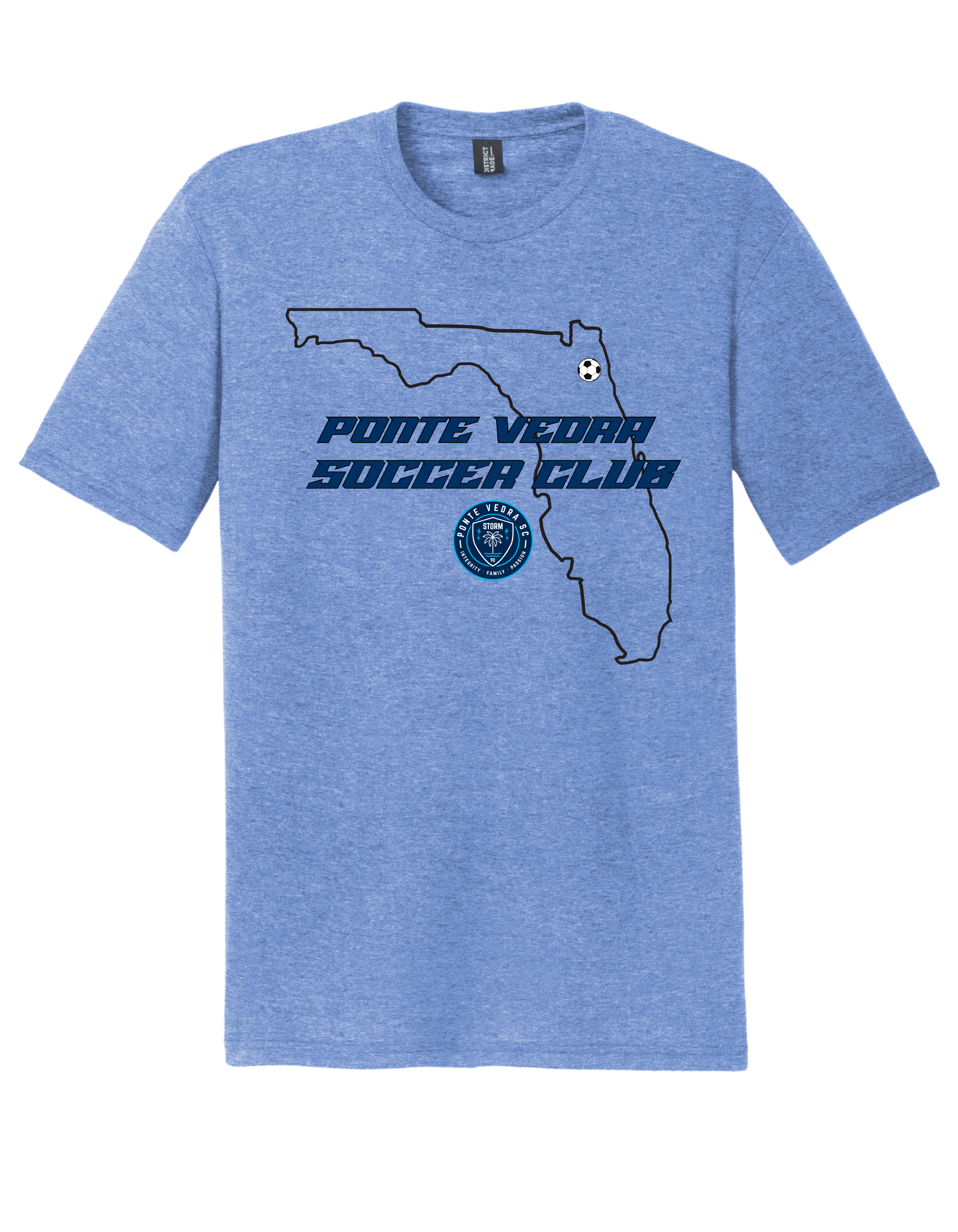 District TriBlend Unisex Tee - Maritime Frost