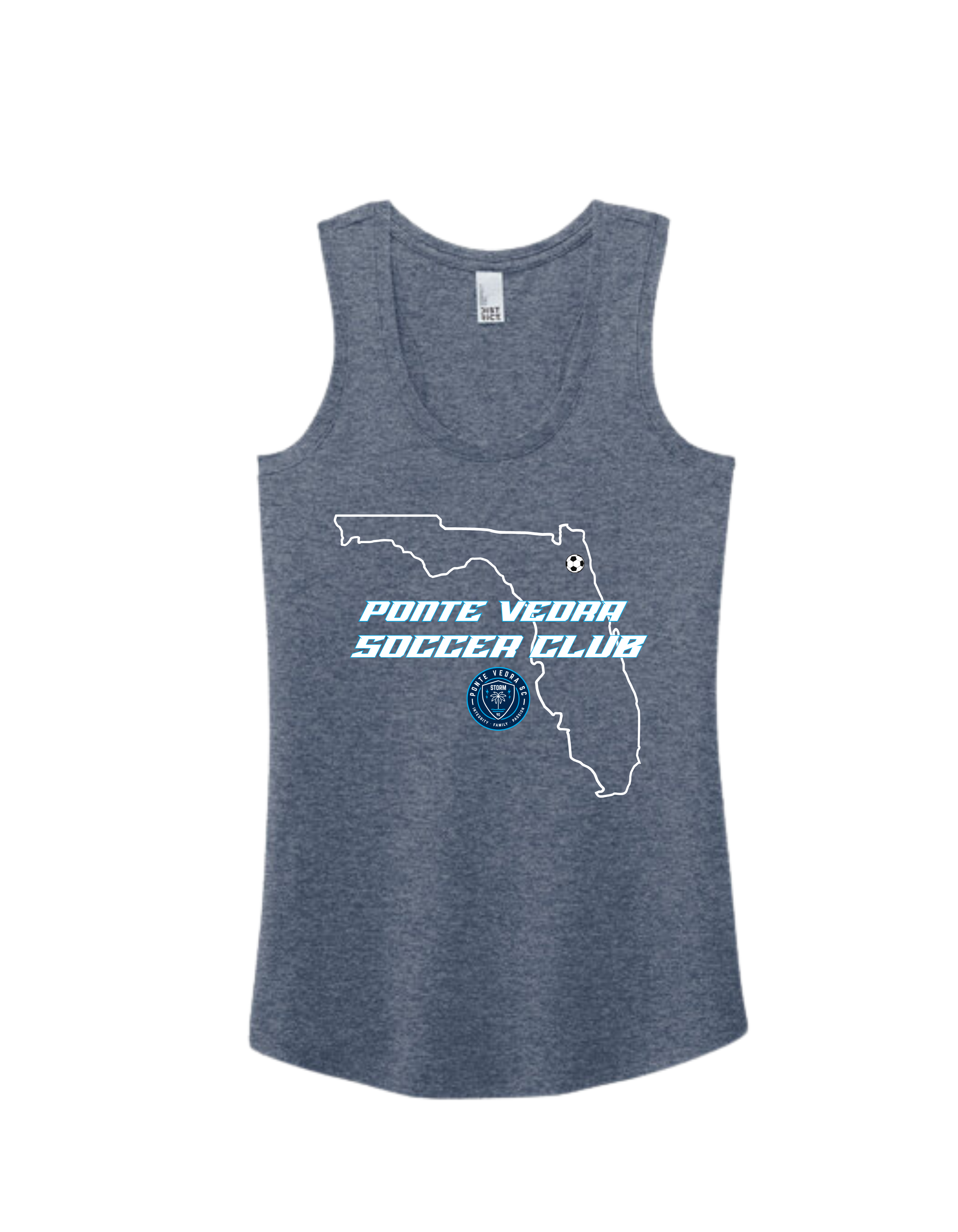 District TriBlend Racerback Tank - Navy Frost