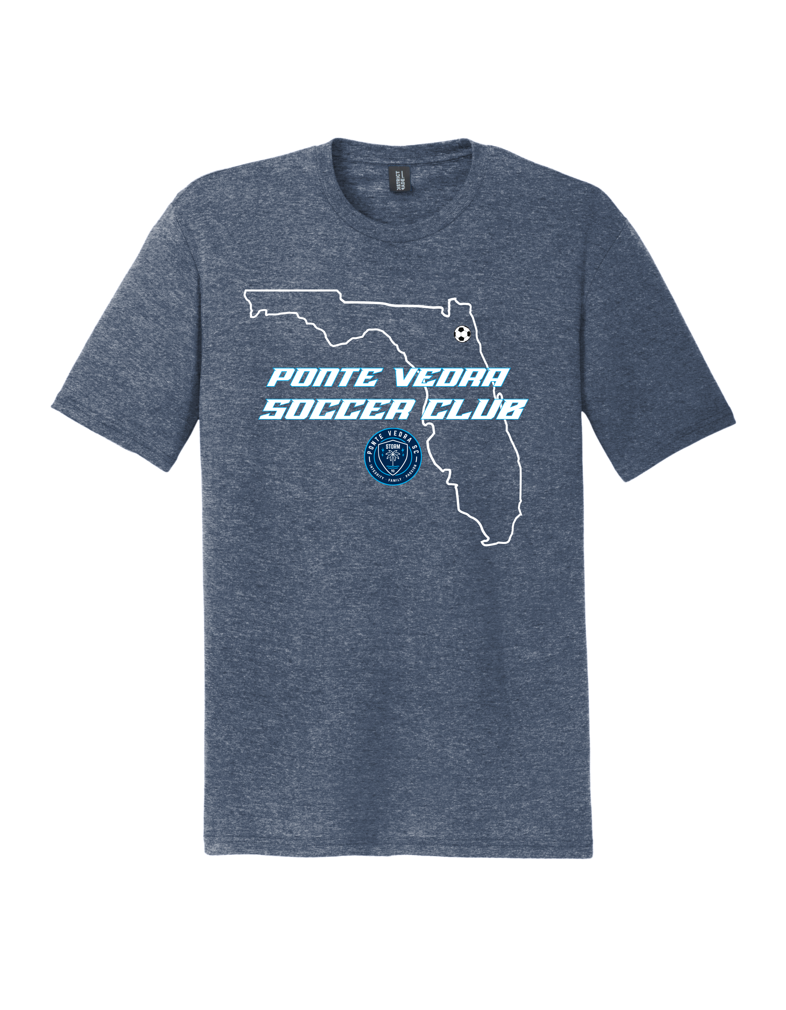 District TriBlend Unisex Tee - Navy Frost