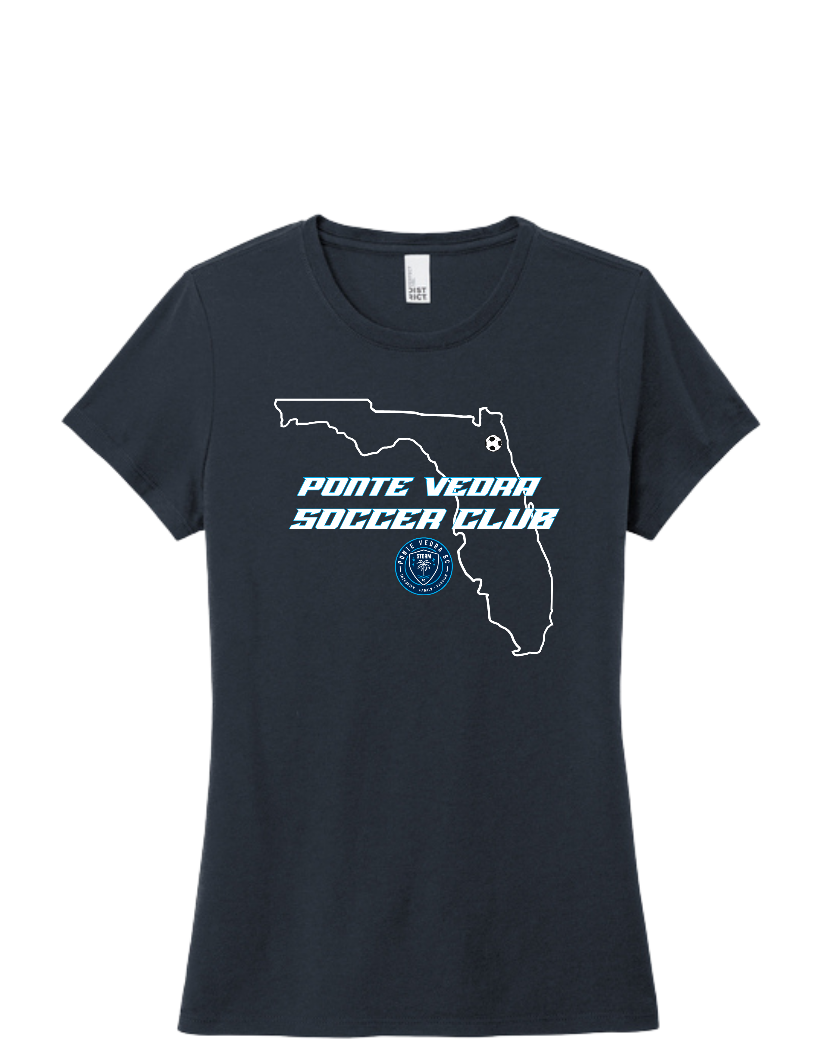 District TriBlend Womens Tee - New Navy