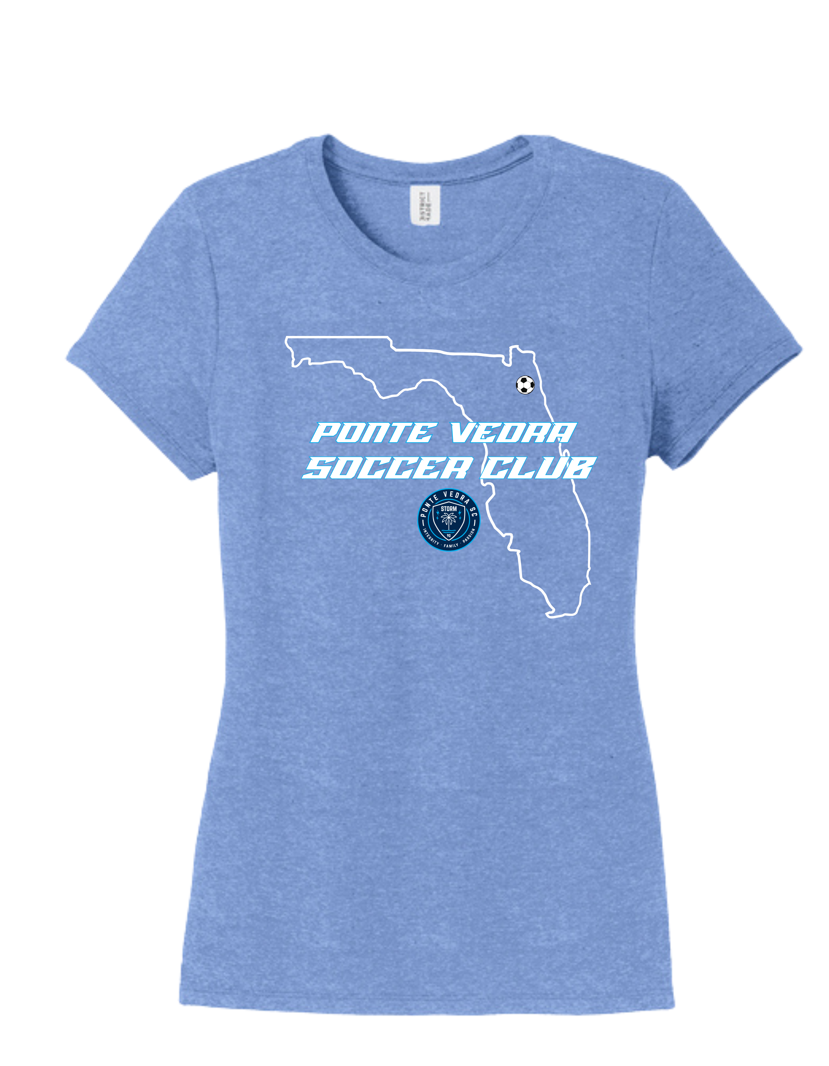 District TriBlend Womens Tee - Maritime Frost