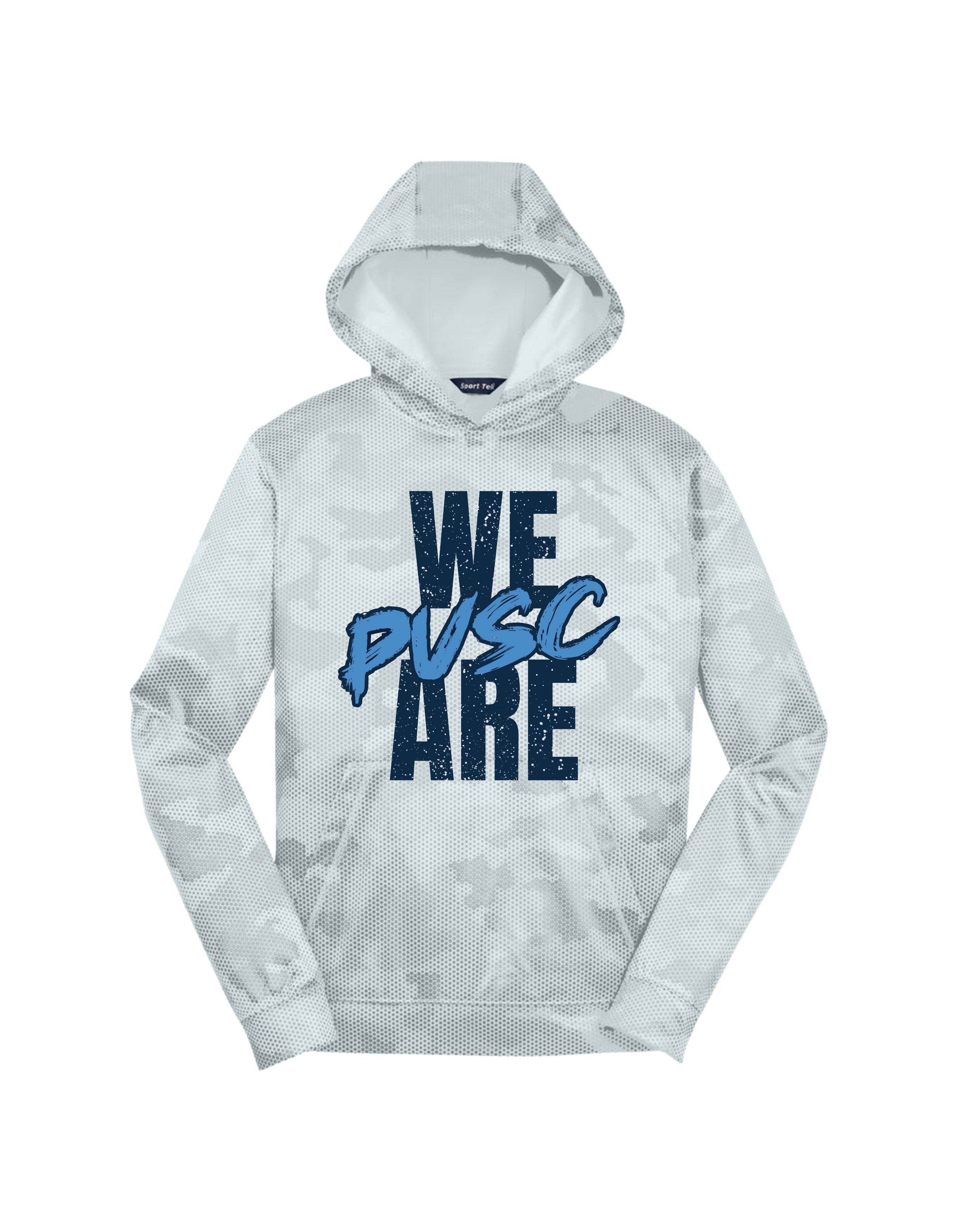 SportTek CamoHex Unisex Hoodie - White