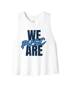 Bella Cropped Racerback Tank - White