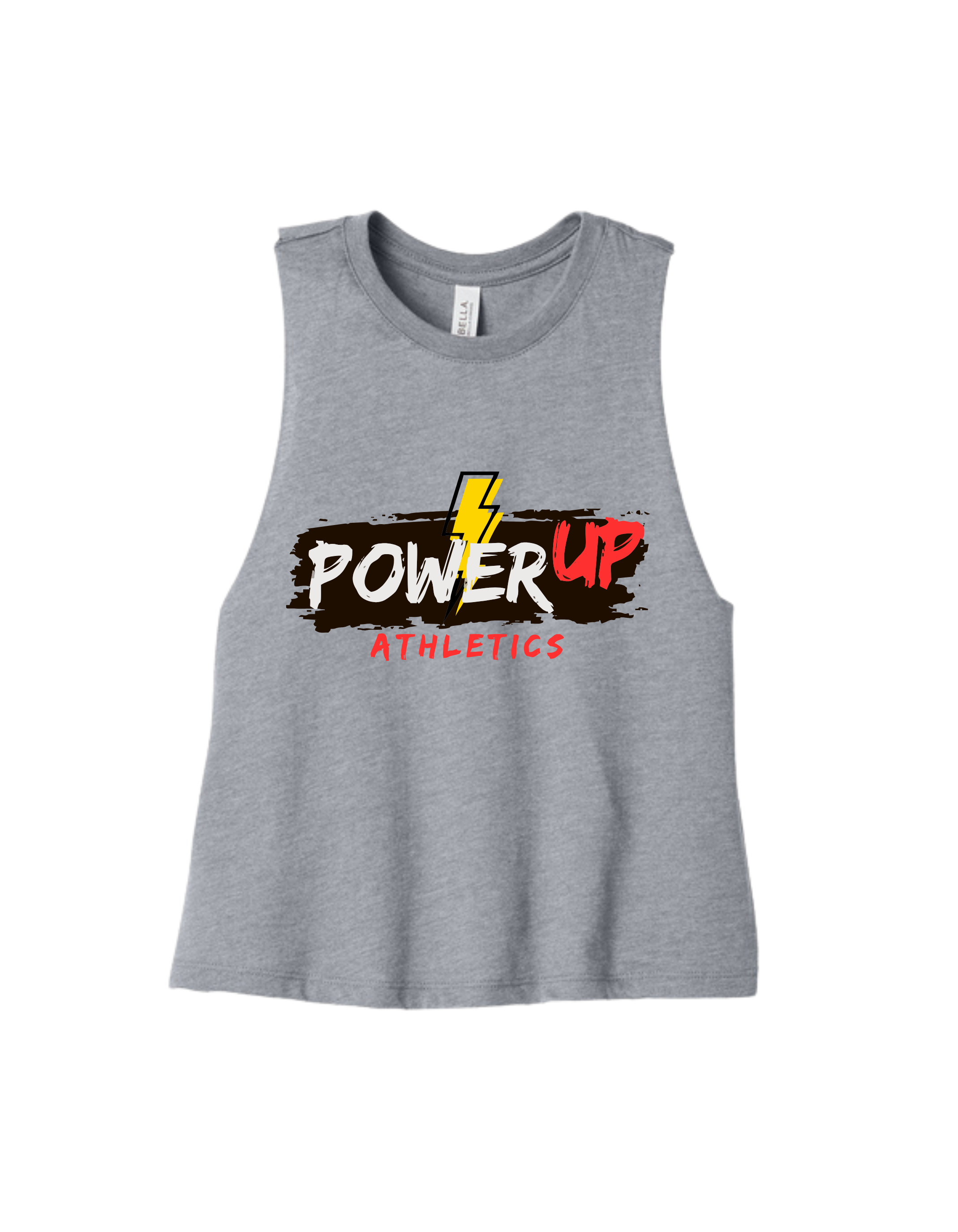 Power Up Cropped Racerback Tank