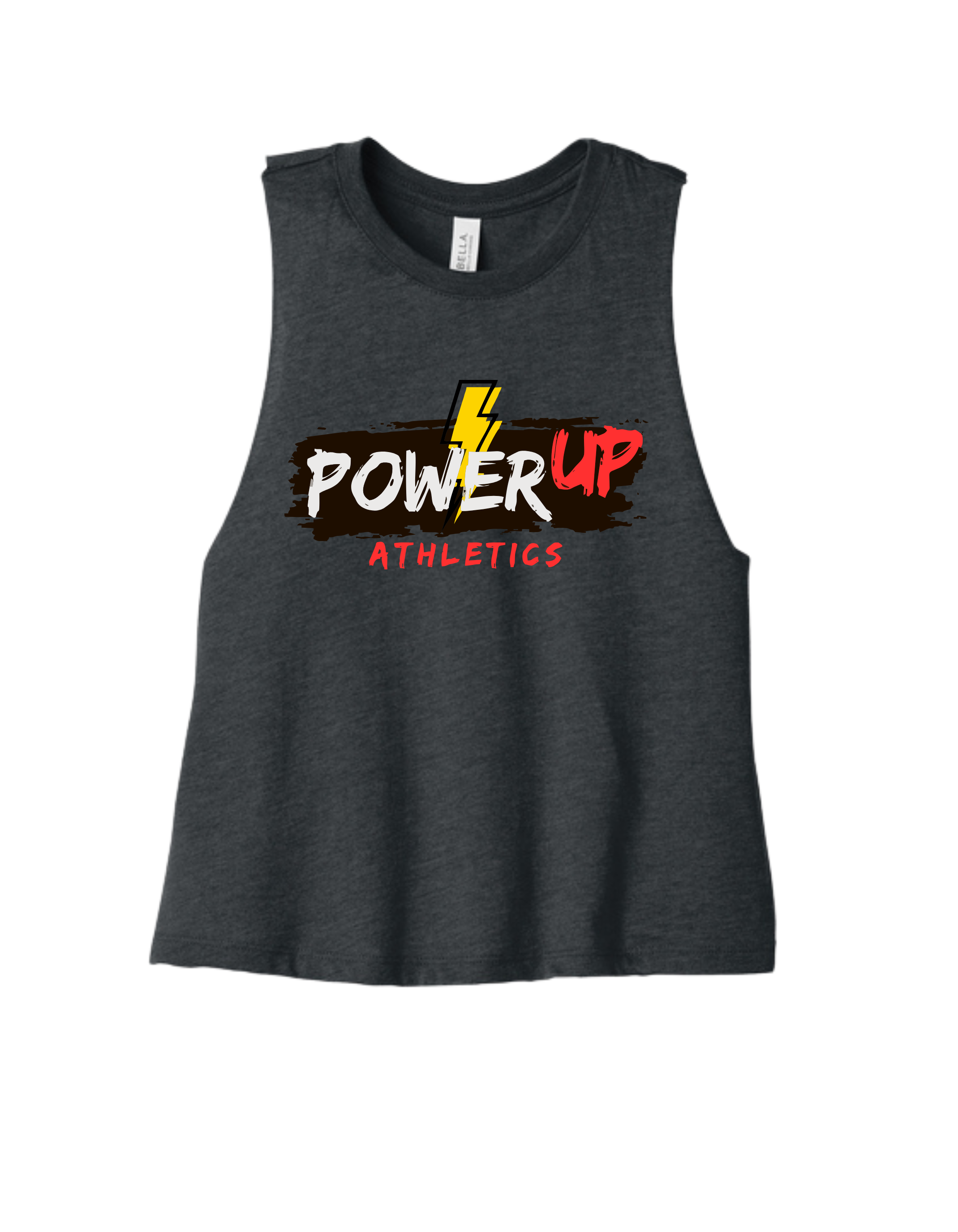 Power Up Cropped Racerback Tank