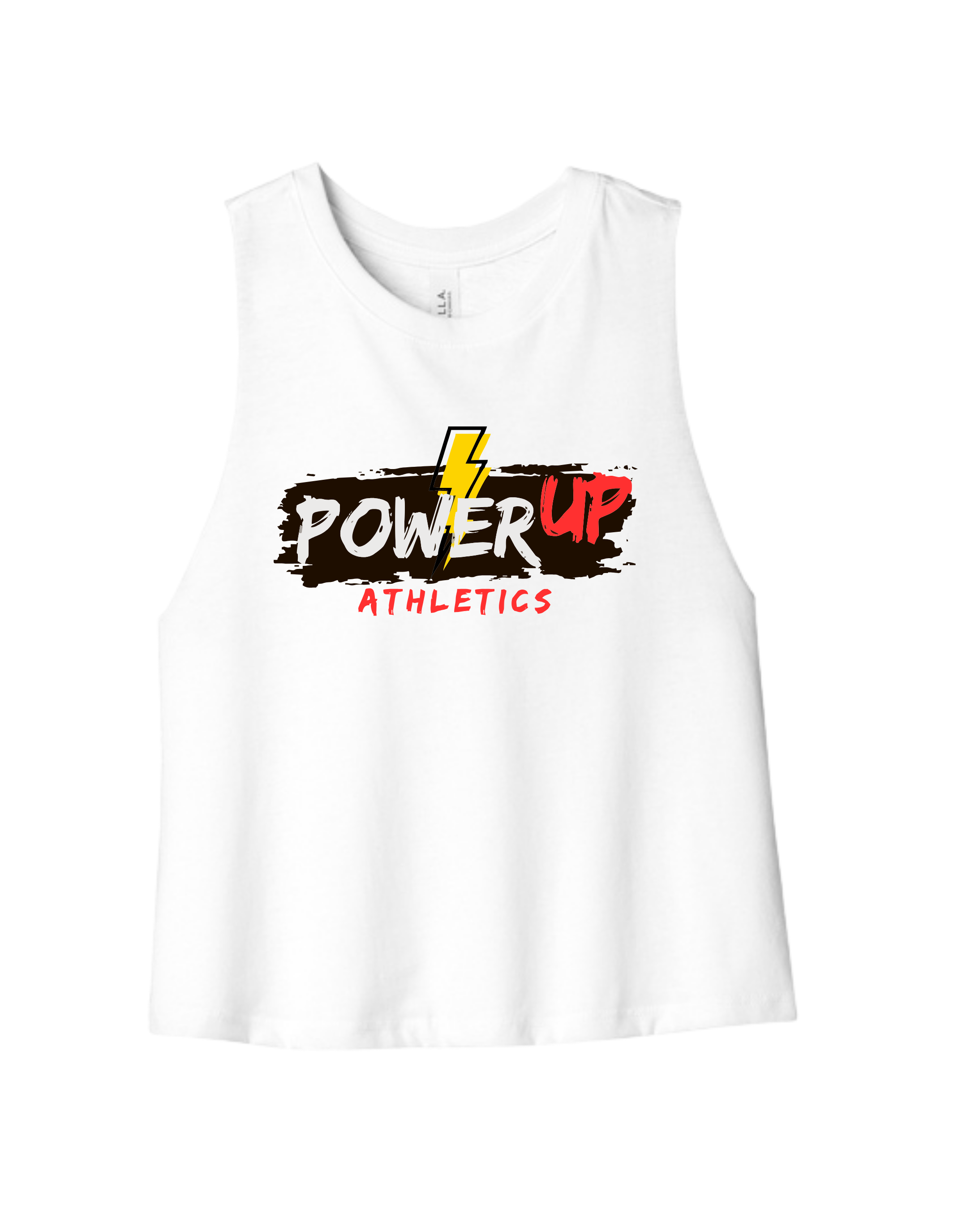Power Up Cropped Racerback Tank