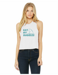 Eat My Bubbles Cropped Racerback Tank - Womens