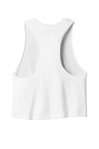 Bella Cropped Racerback Tank - White