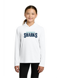 Shearwater Sharks Wordmark Moisture Wick Long Sleeved Hoodie - Youth